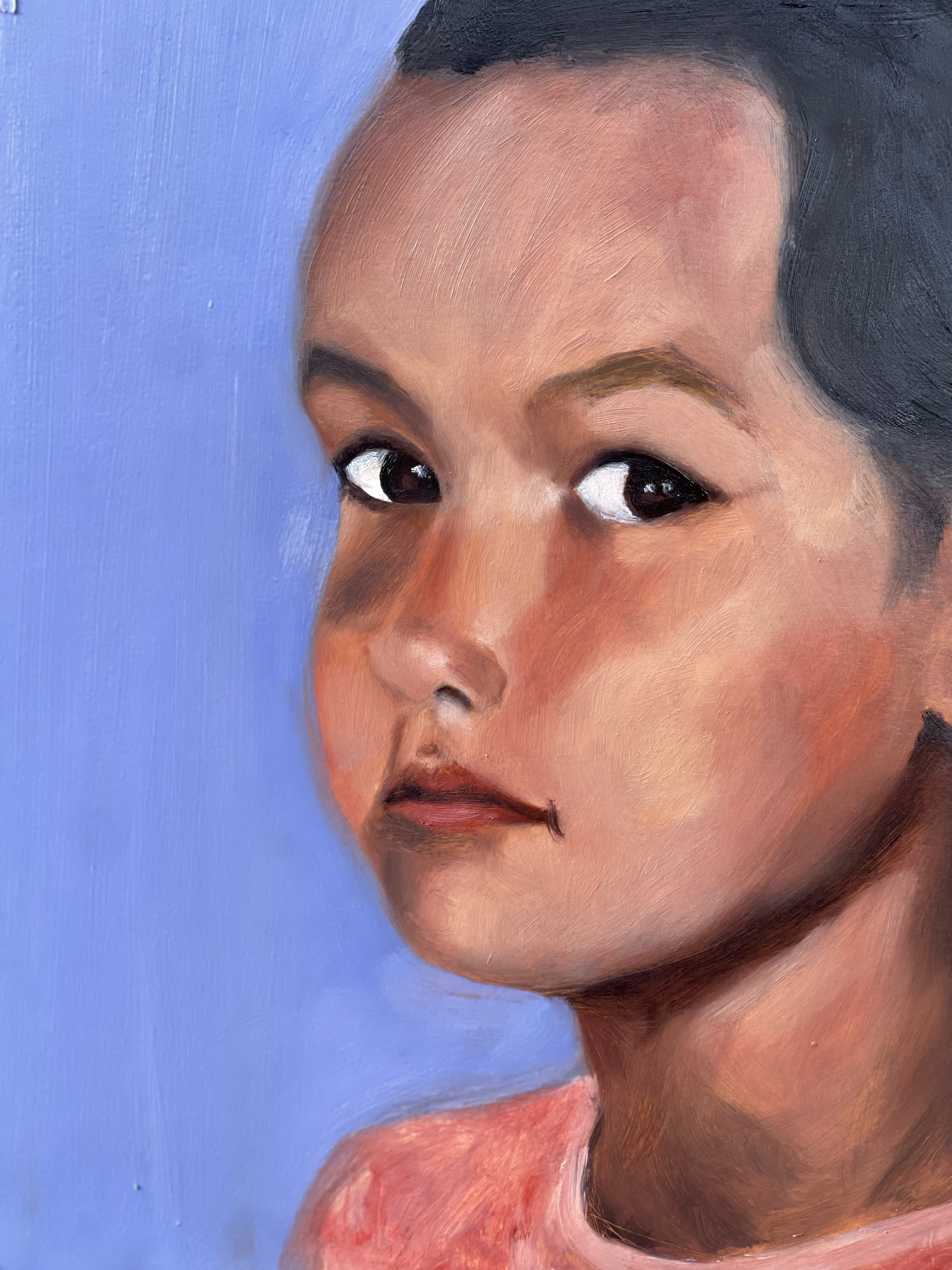 Adina, Oil on paper, size 29,9 x 42 cm, Private collection
