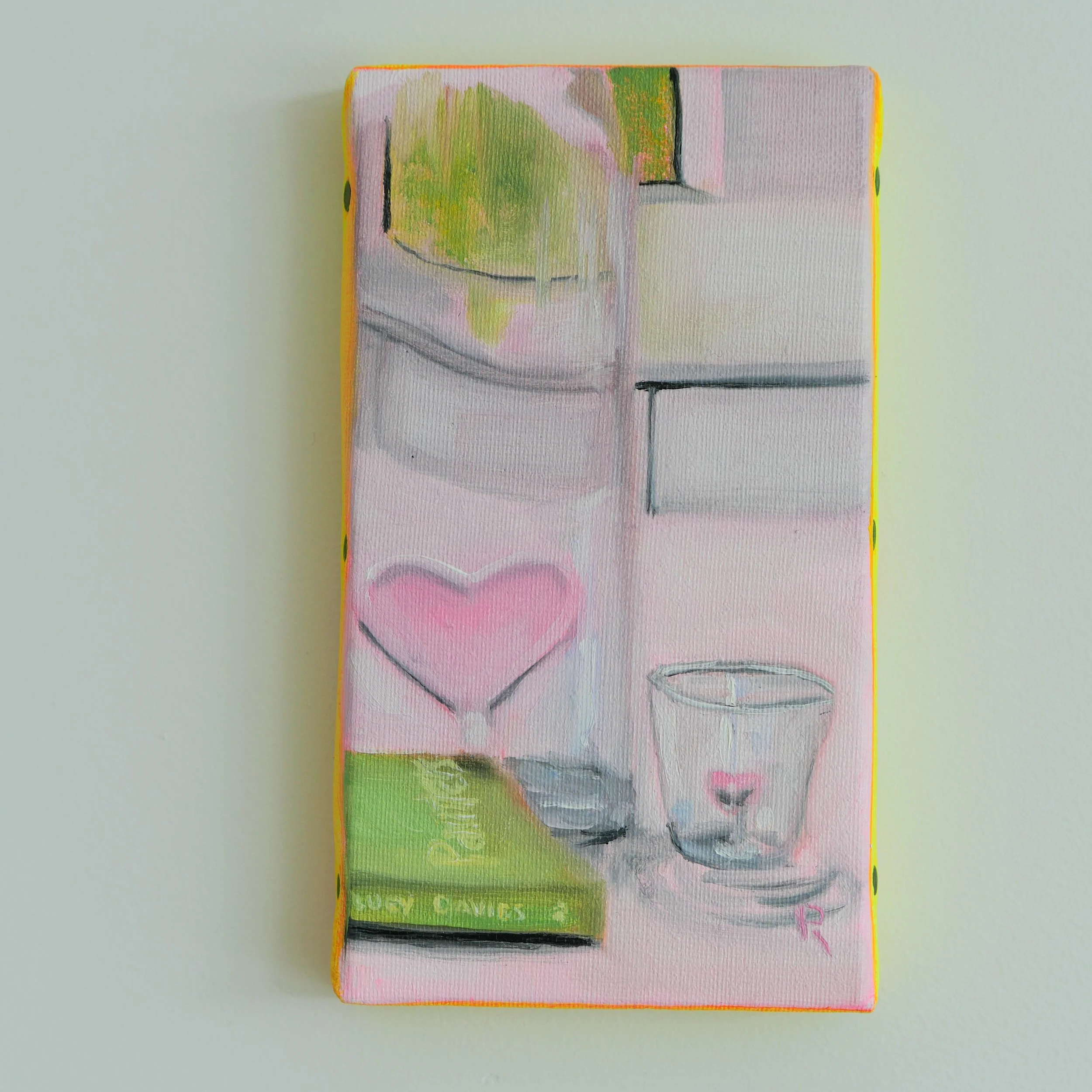 En la Espera-Triptych I, Oil on  linen canvas,  18 x 12 cm //  7 x 4 in