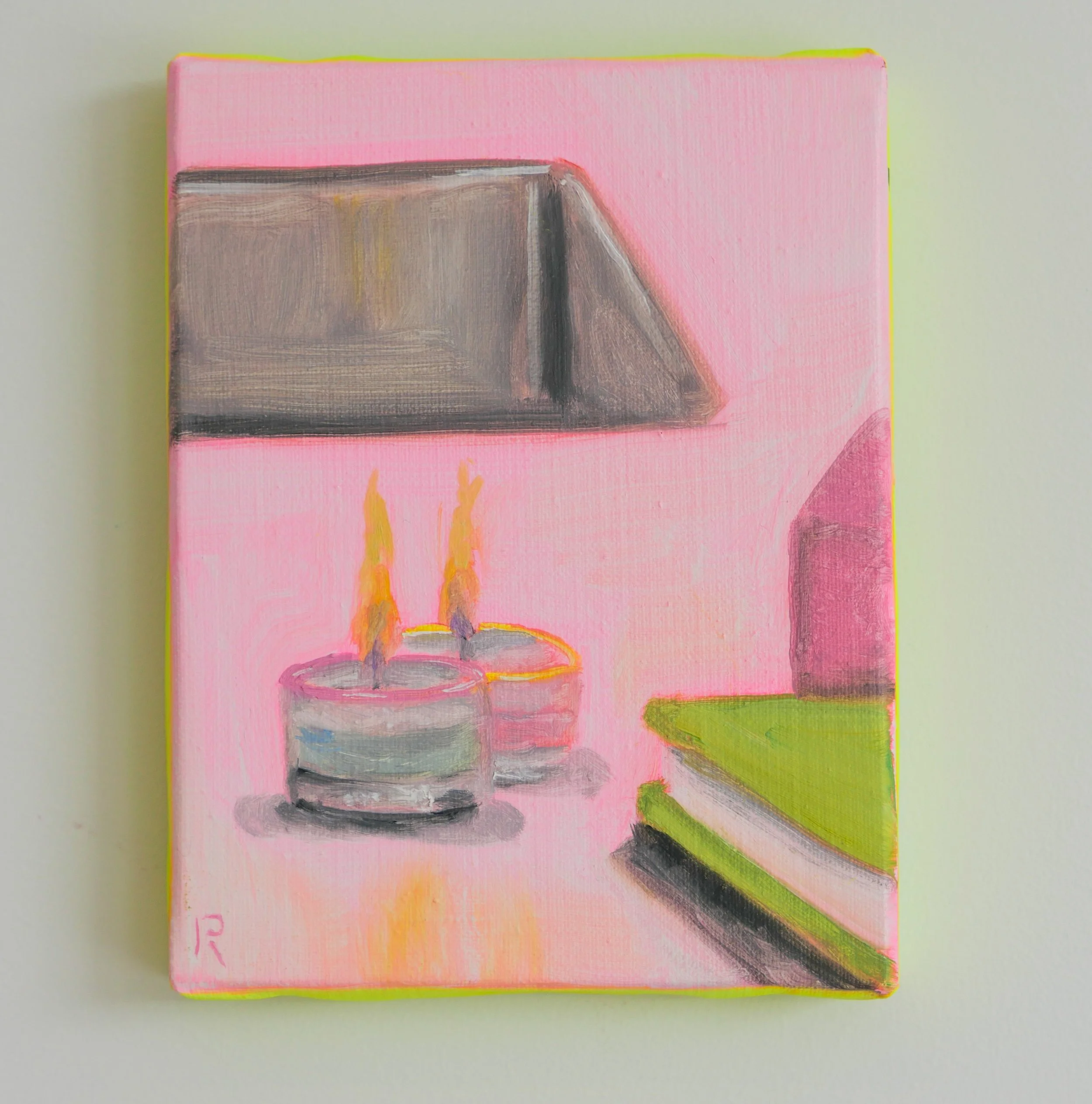 En la Espera-Triptych III, Oil on  linen canvas, 18 x 14 cm // 7 x 5.5 in