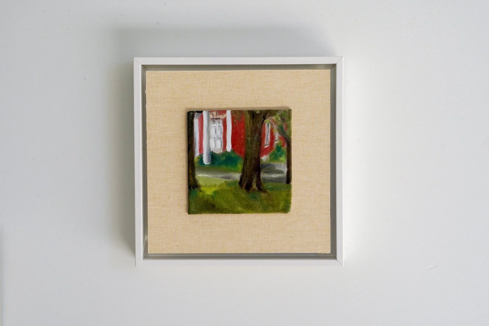 Enchanter's nightshade, Oil on linen panel, 10 x 10 cm, with the frame it is 20 x 20 cm