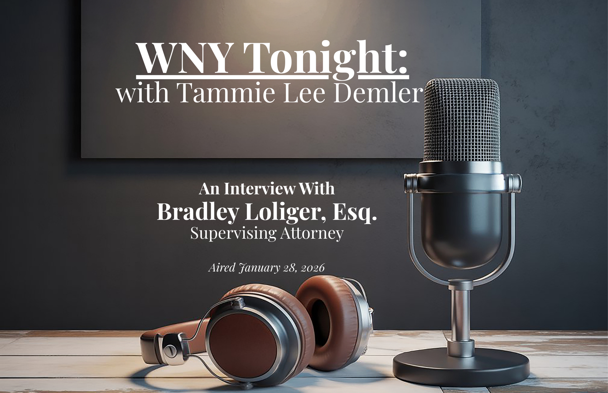 WNY Tonight: an interview with Bradley Loliger, supervising attorney