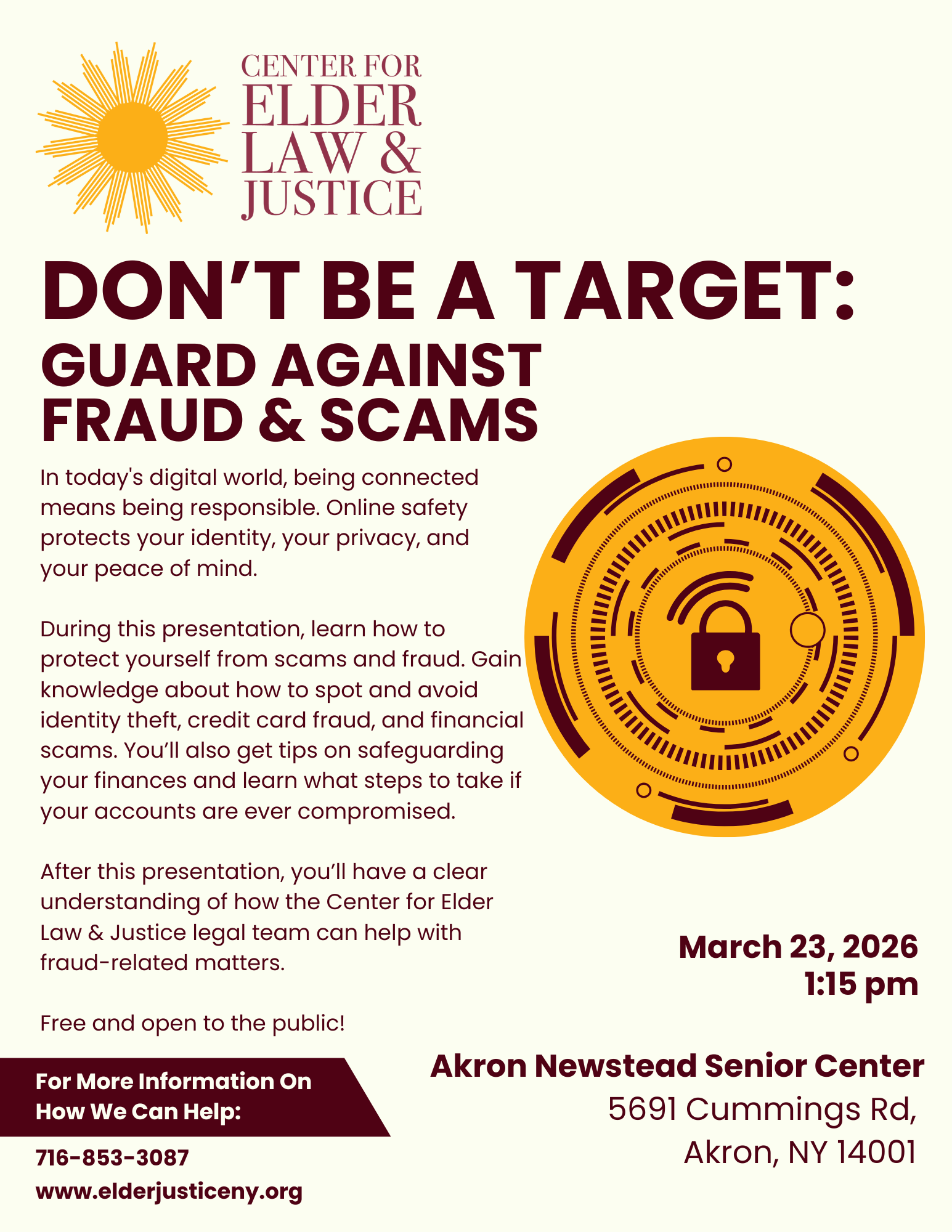 Don’t Be a Target: Guard Against Fraud & Scams