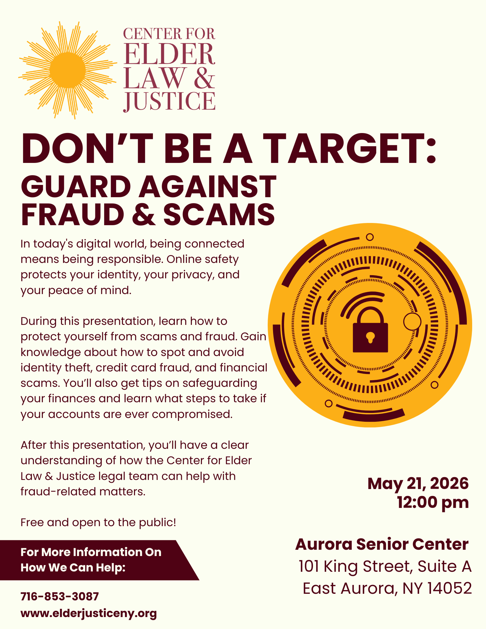 Don’t Be a Target: Guard Against Fraud & Scams