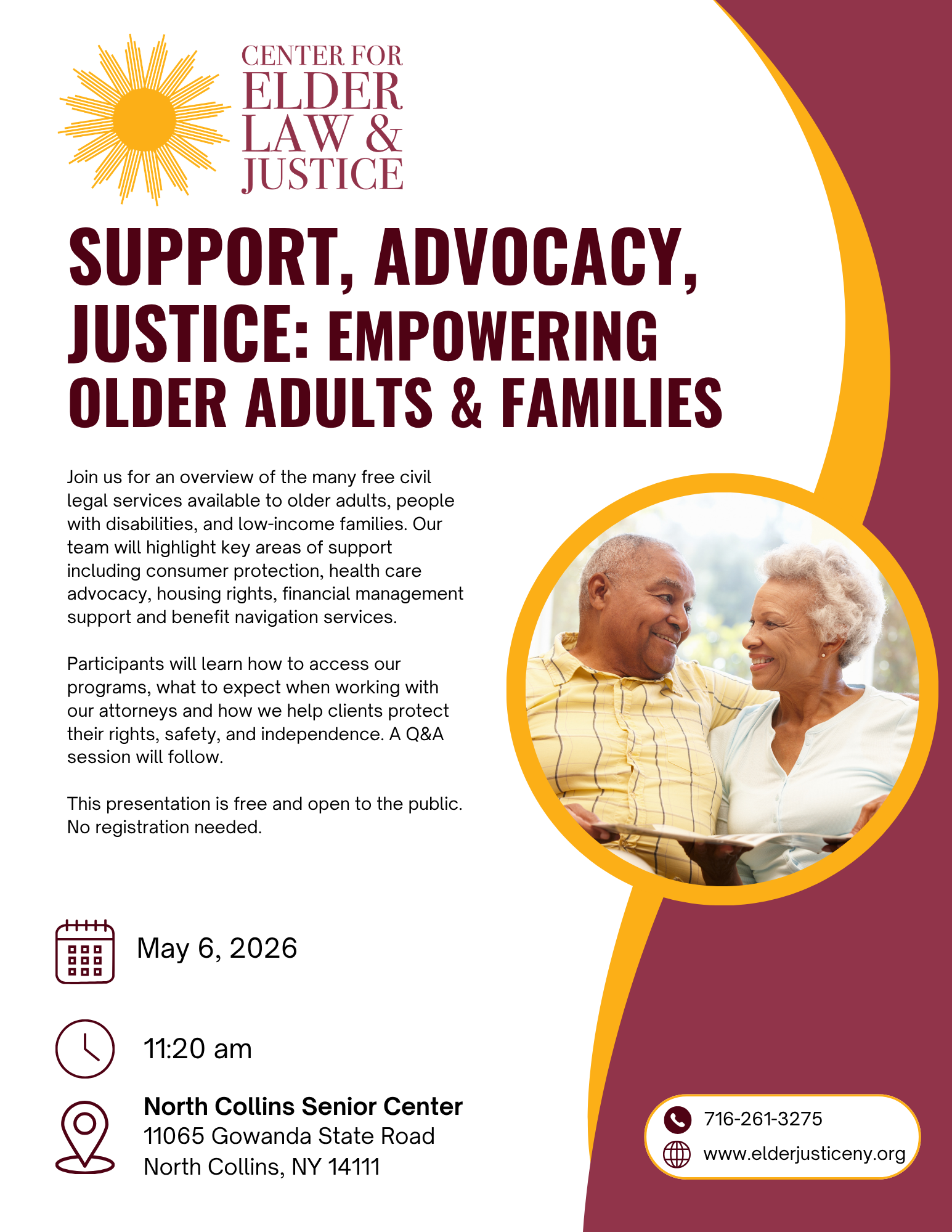 Support, Advocacy, Justice: Empowering Older Adults & Families
