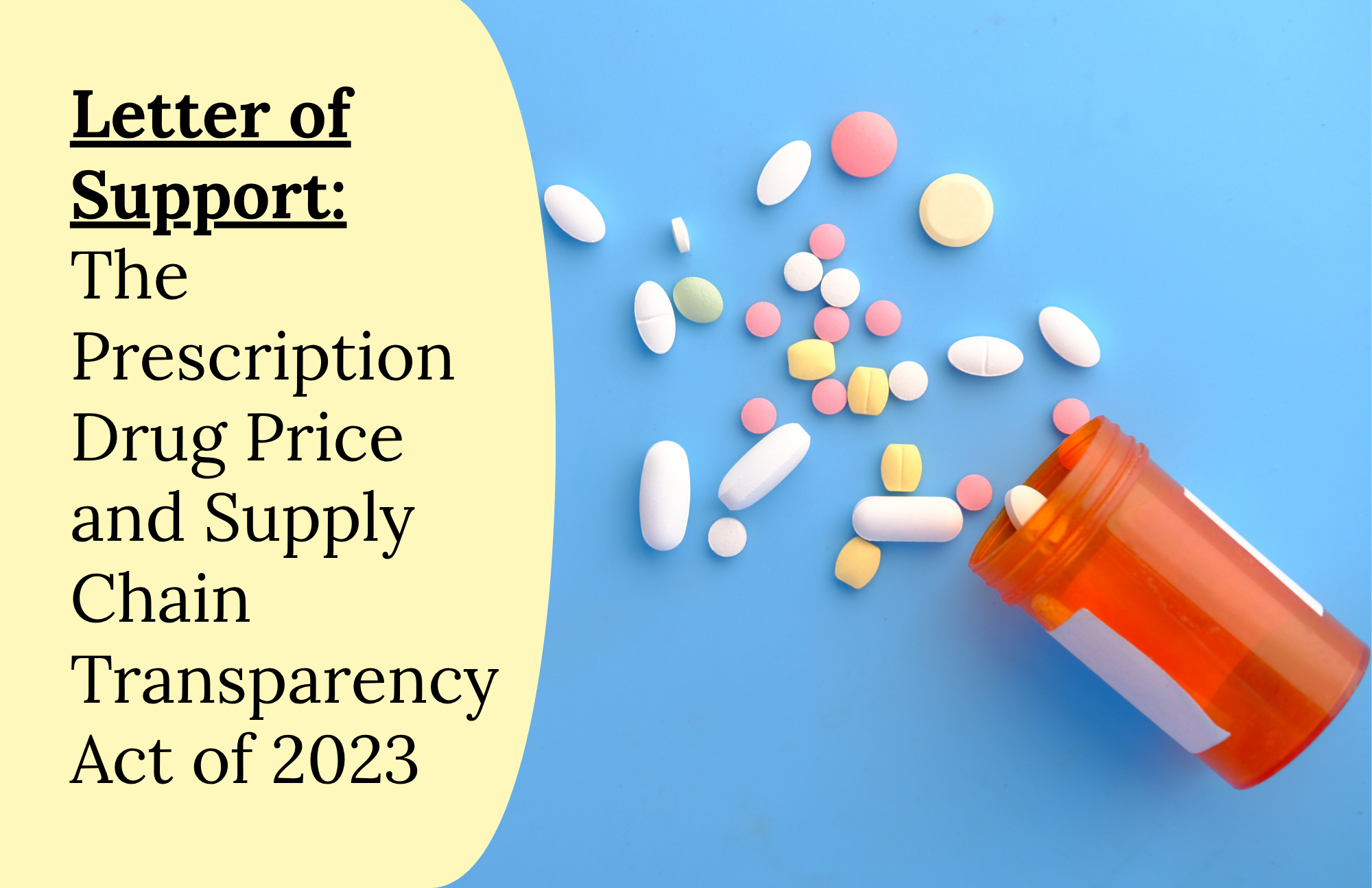 Letter Of Support: The Prescription Drug Price and Supply Chain Transparency Act of 2023