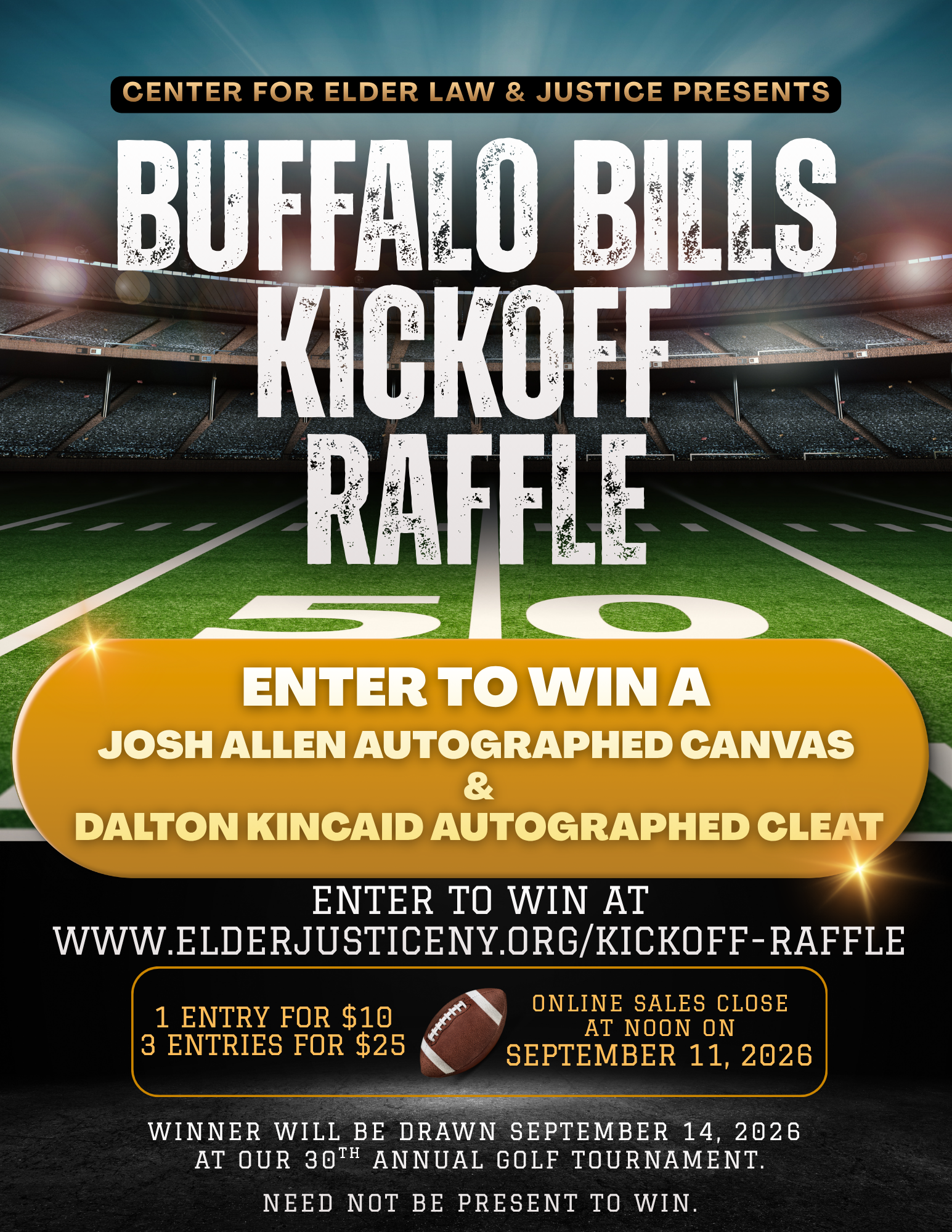 Buffalo bills kickoff raffle