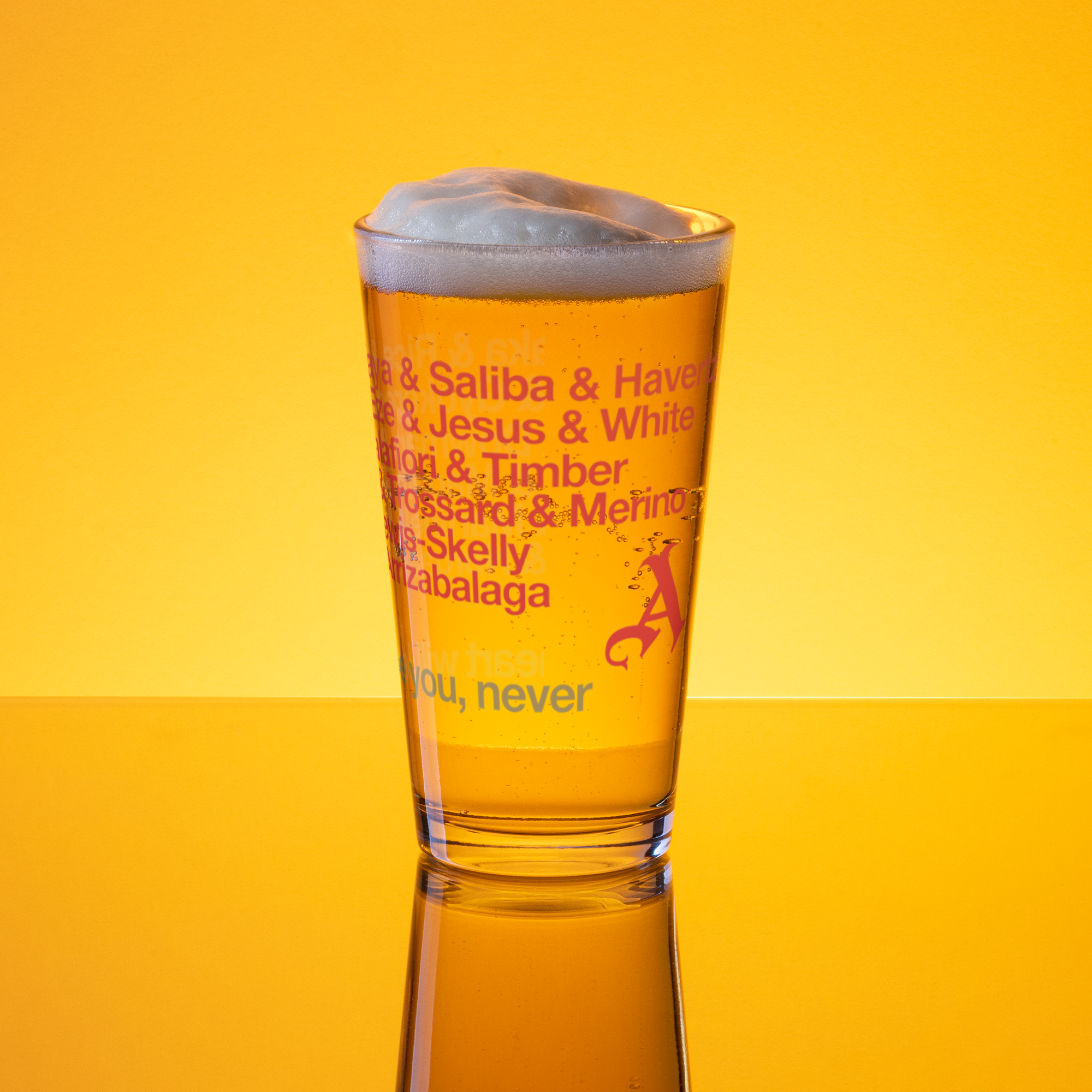 Arsenal Champions Glass