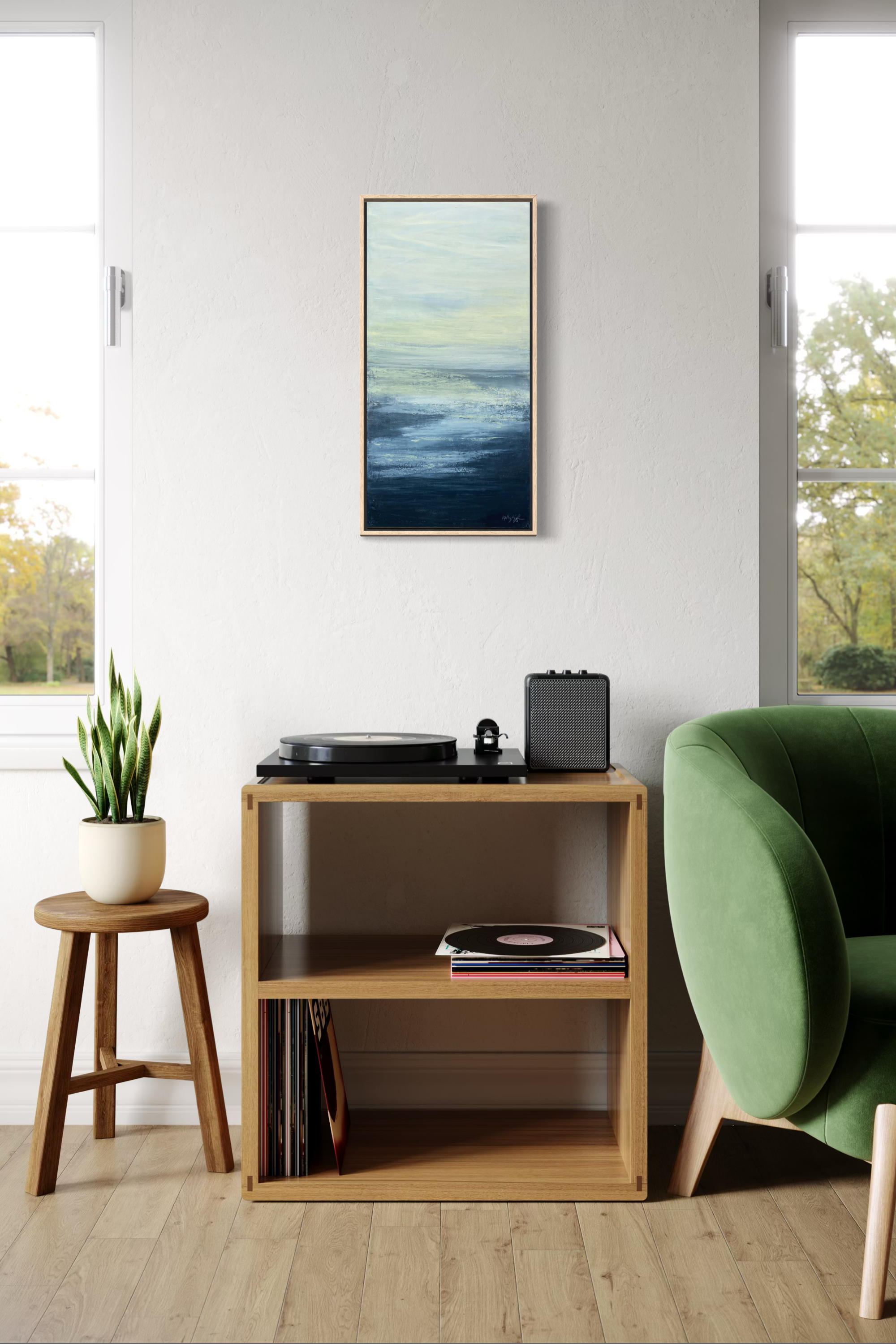 in situ example, 24x12" painting