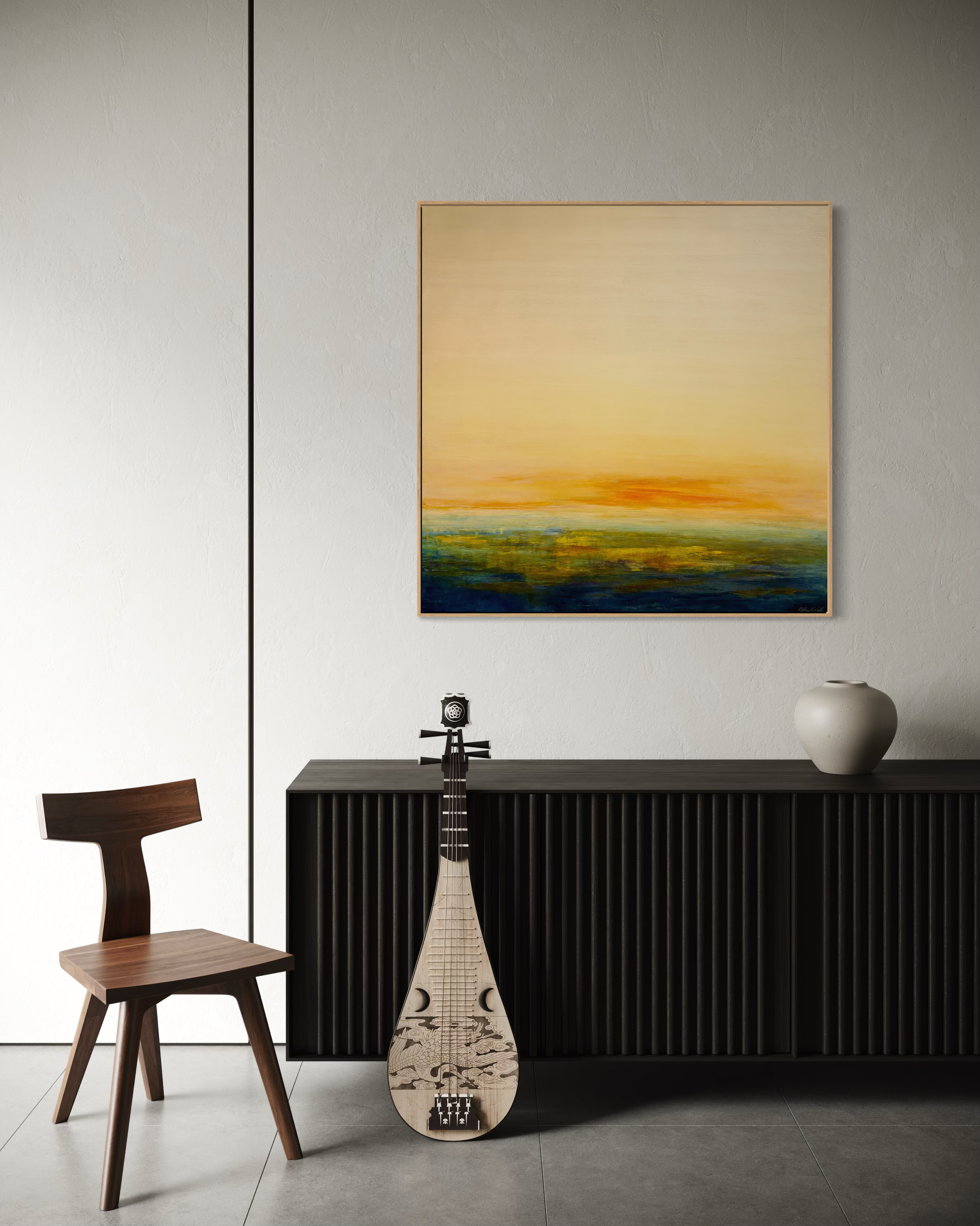 in situ example, 36x36" painting