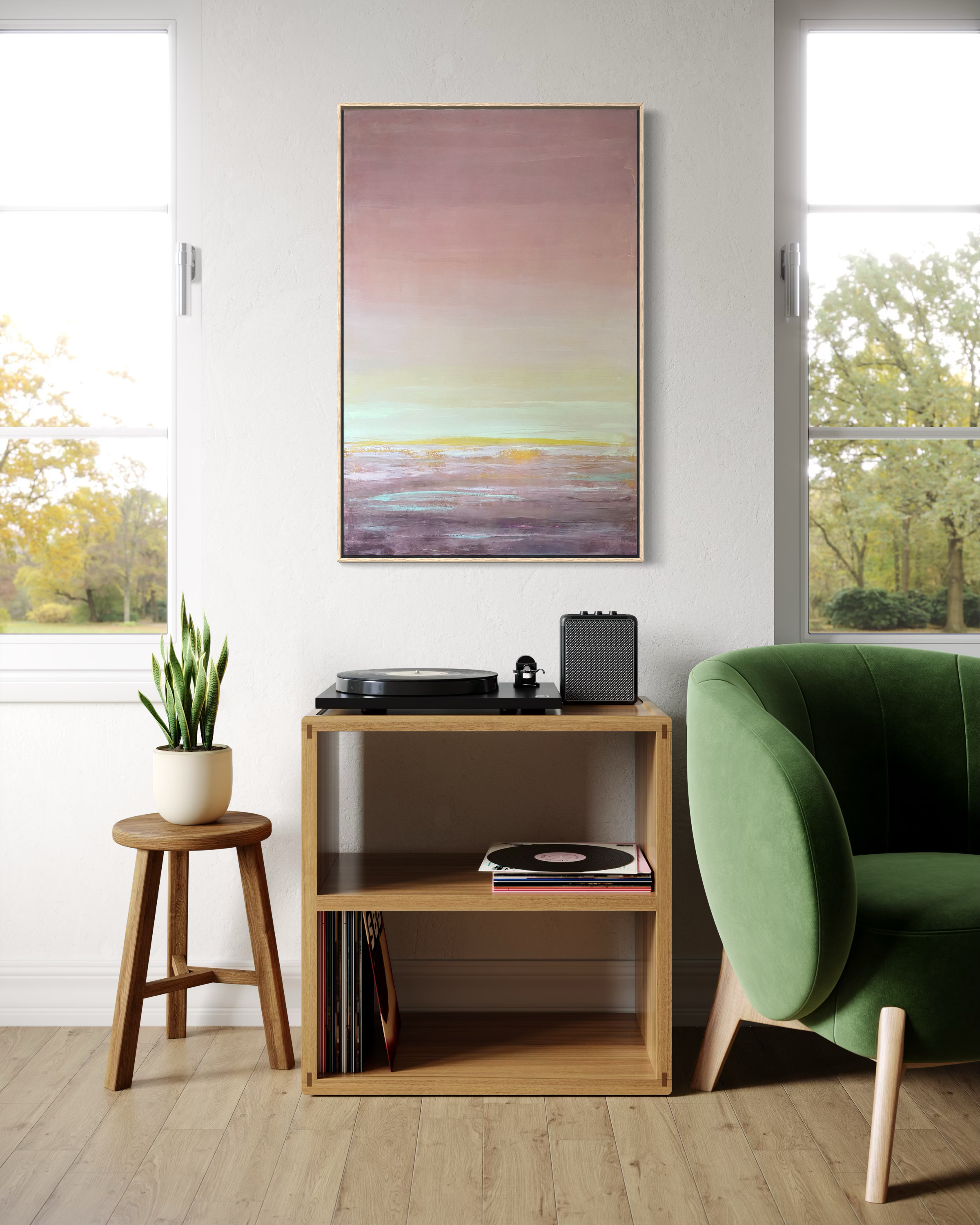 in situ example, 36x24" painting