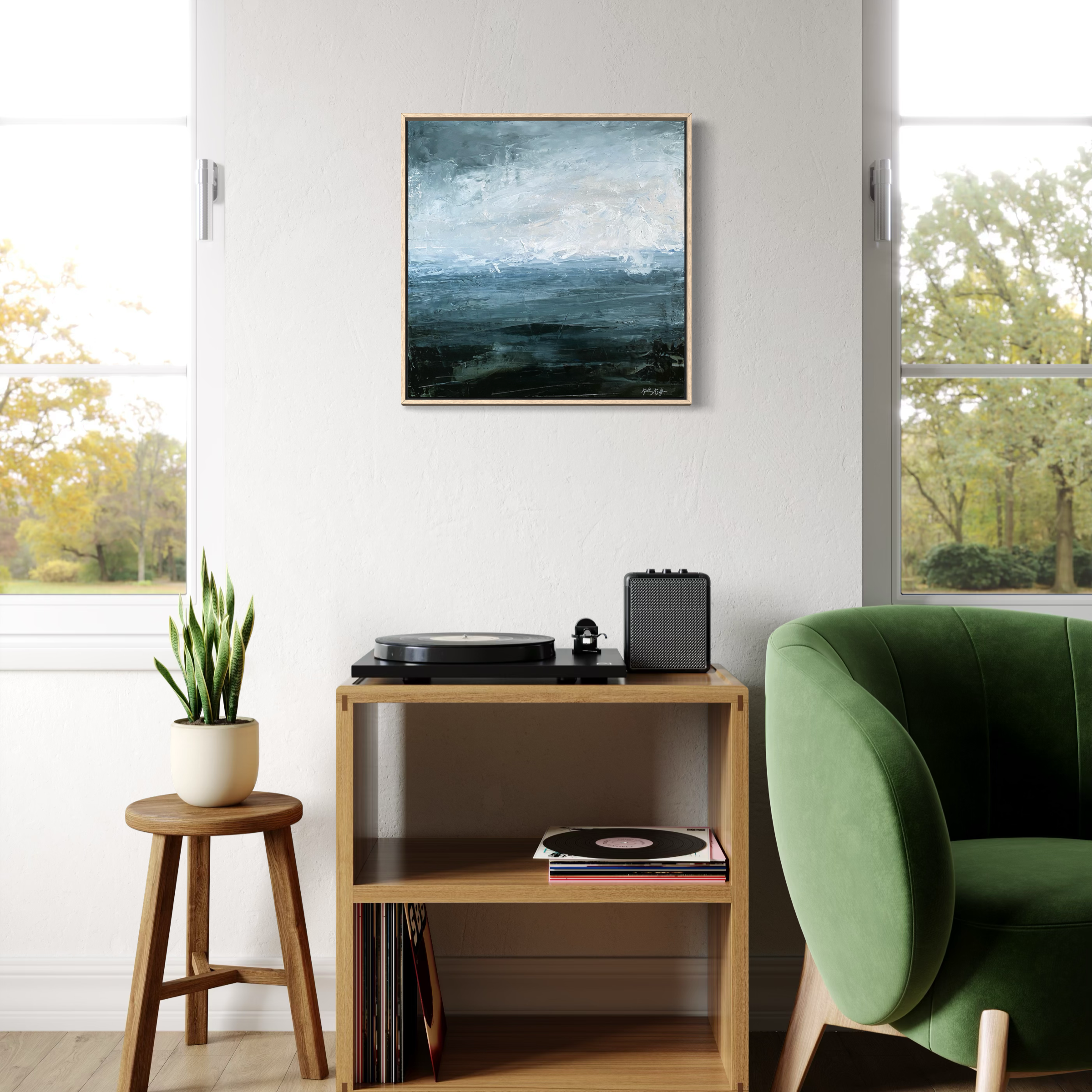 in situ example, 20x20" painting