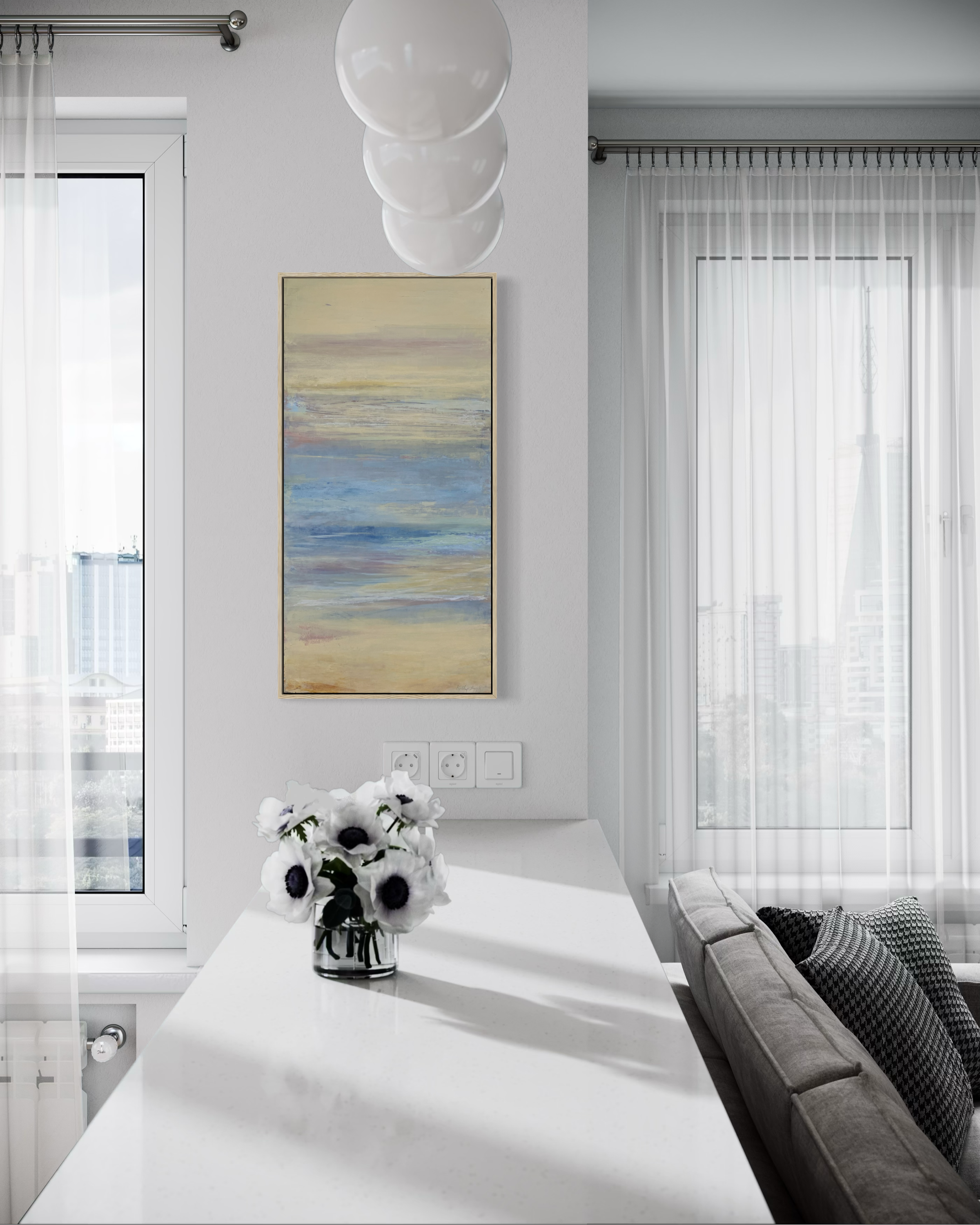 in situ example, 30x15" painting