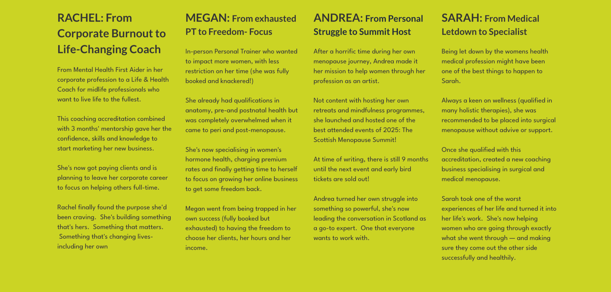 Lime image with text explaining previous results