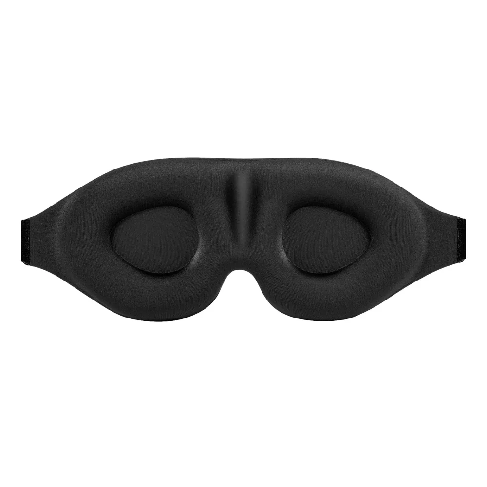 Black contoured sleep eye mask