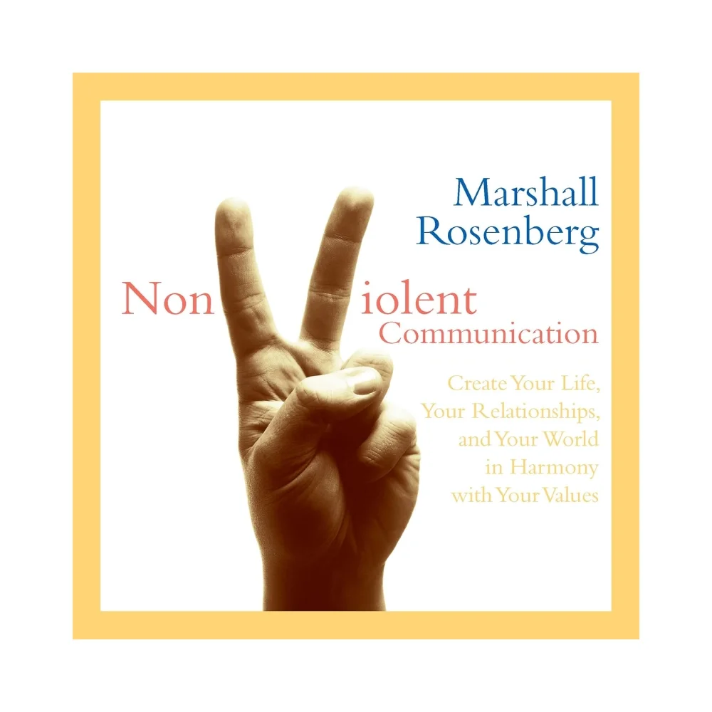 Book cover with raised hand forming a peace sign