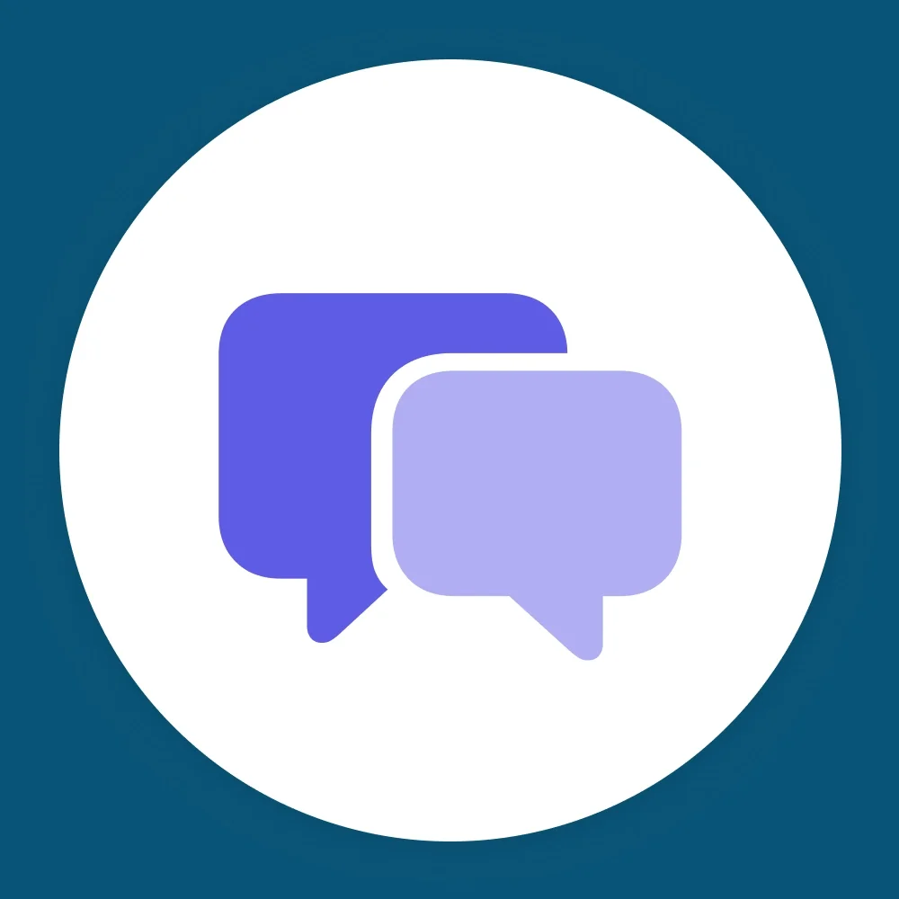 Logo for Sojourn Tales—Jeff’s cross-cultural storytelling space. The purple chat bubbles represent meaningful, imaginative journeys through narrative design.