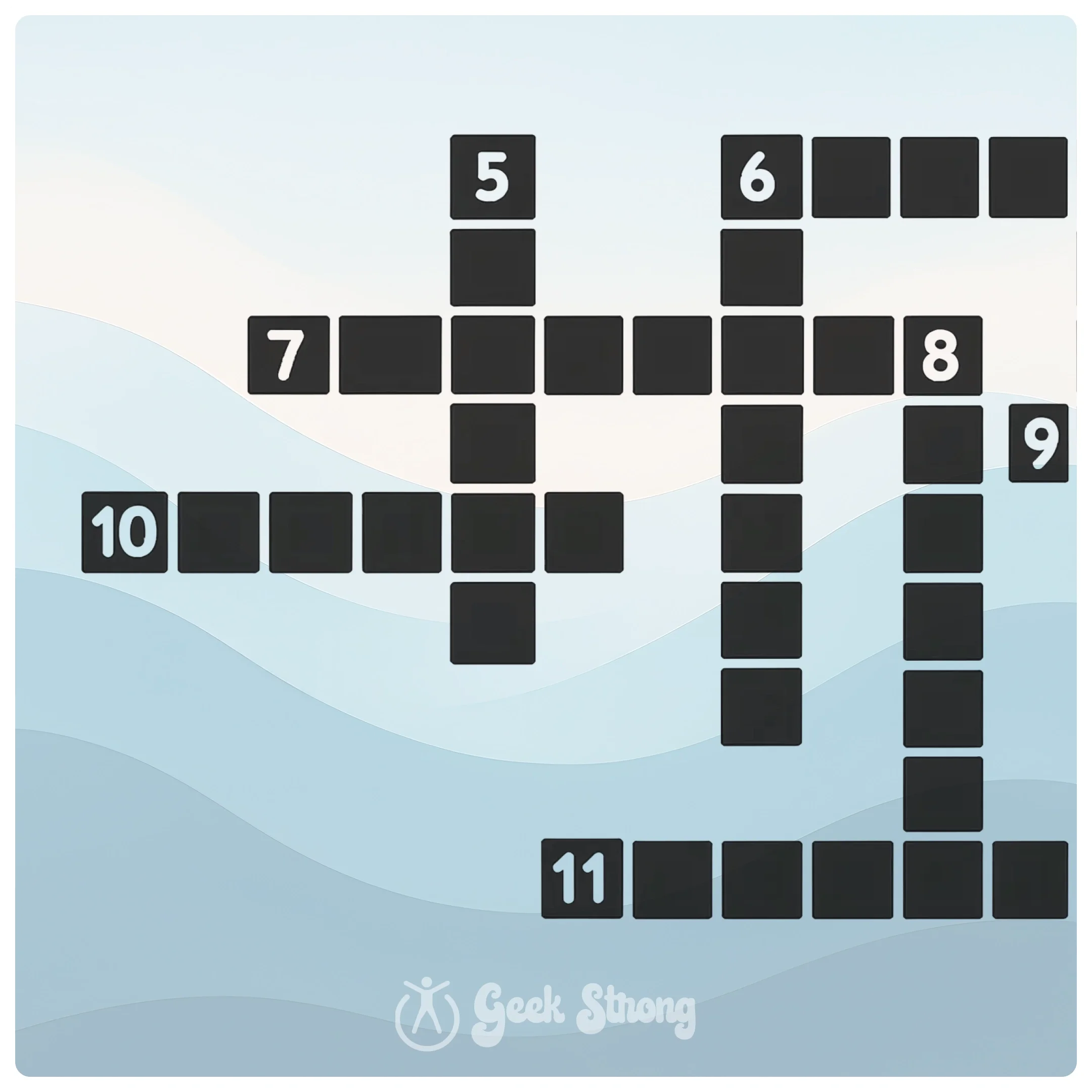 Crossword puzzle grid representing interactive habit challenges