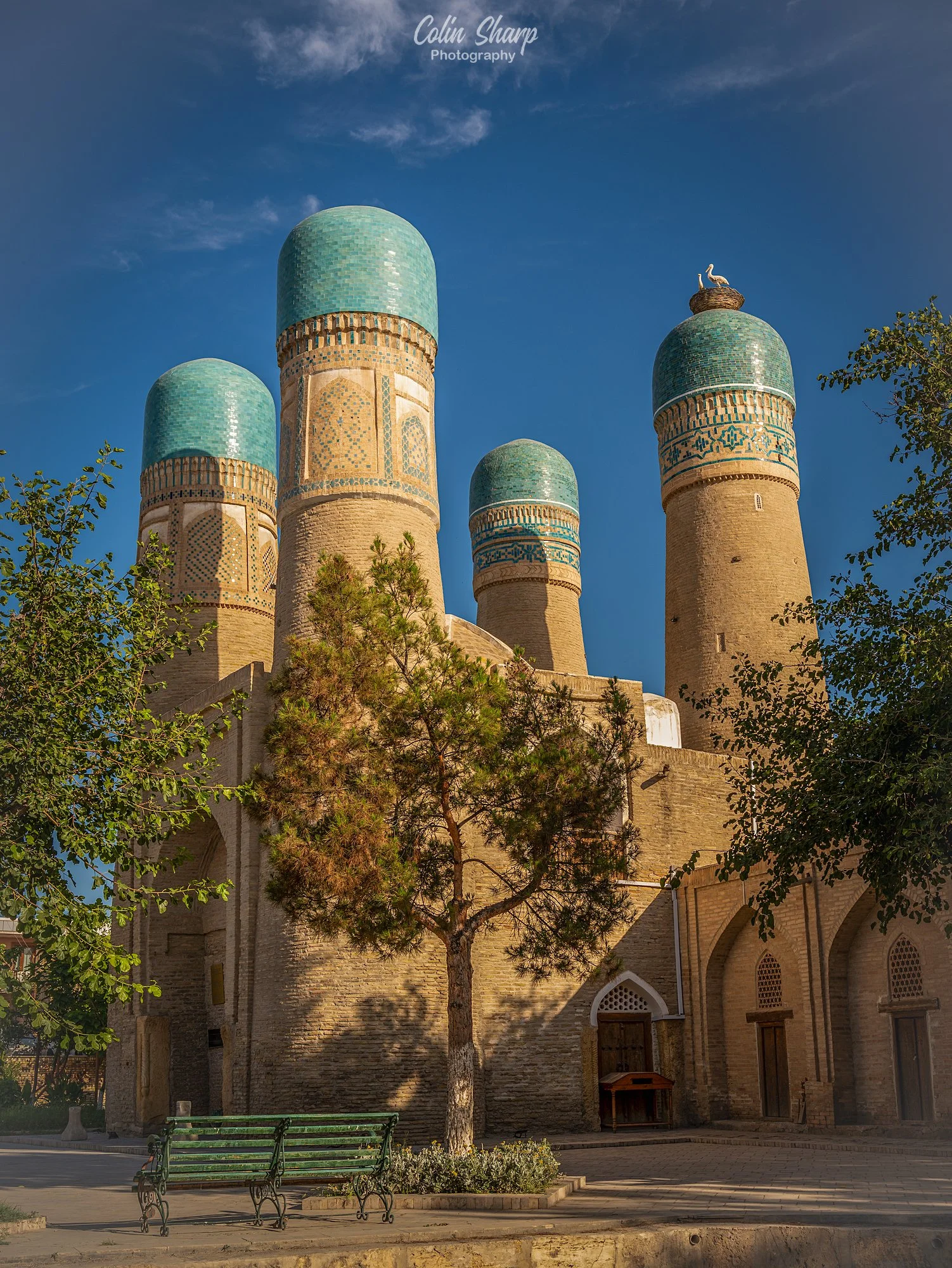 A morning golden hour image of Char Minor in Bukhara