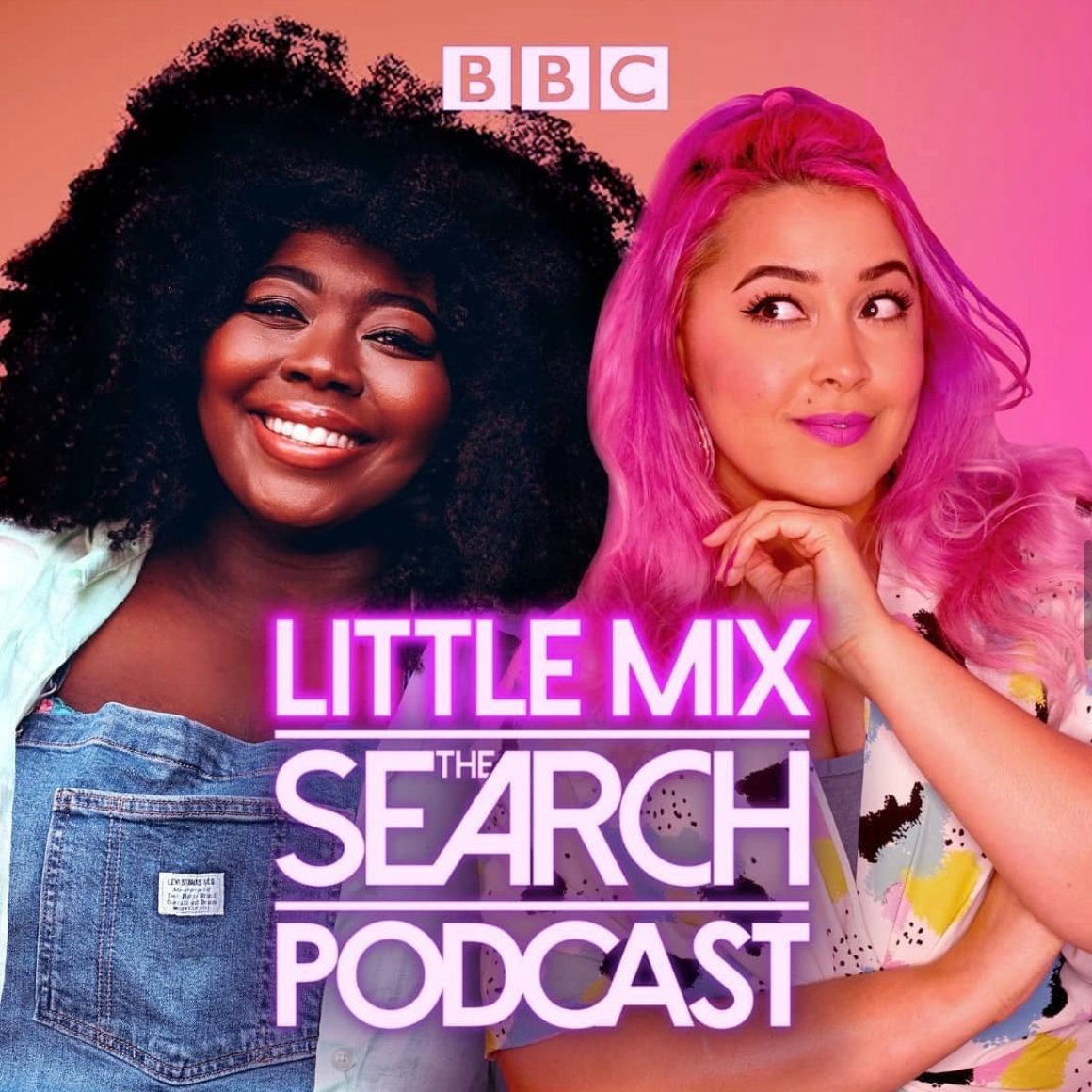  Megan Jayne Crabbe (Bodyposipanda) and Stephanie Yeboah promo image for BBC’s Little Mix: The Search Podcast. 