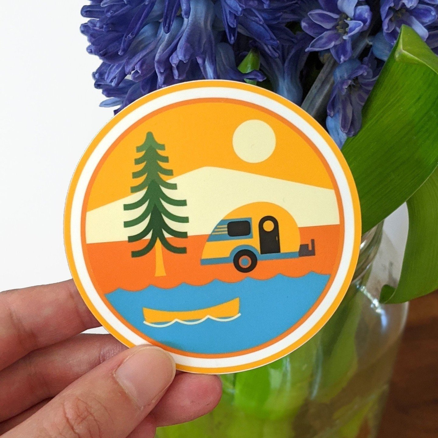 &quot;Not all who wander are lost.&quot; - J.R.R. Tolkien ⛰️We made so many amazing memories in our teardrop camper, and that was the inspiration for this sticker! Swipe to see &quot;Adventure Awaits&quot; and mountains of the PNW! 

What adventures 