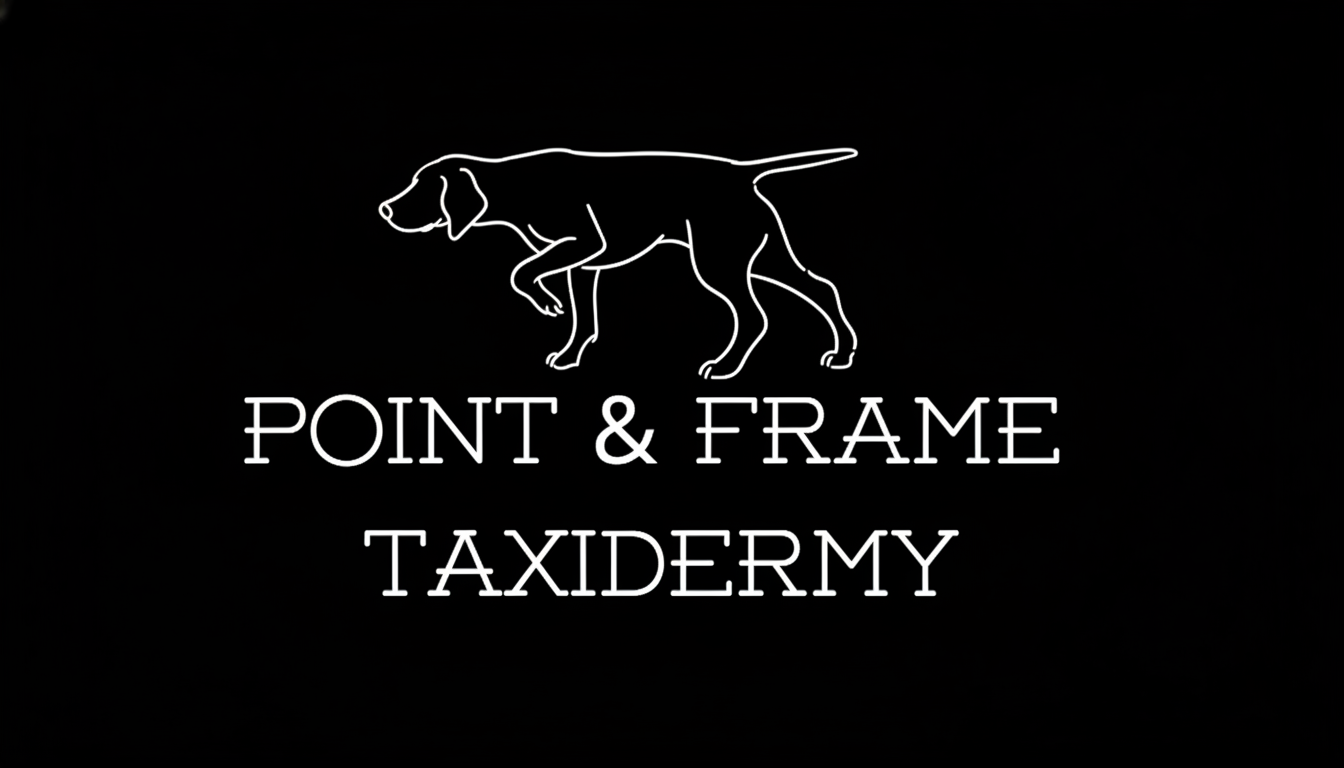 point and frame taxidermy logo