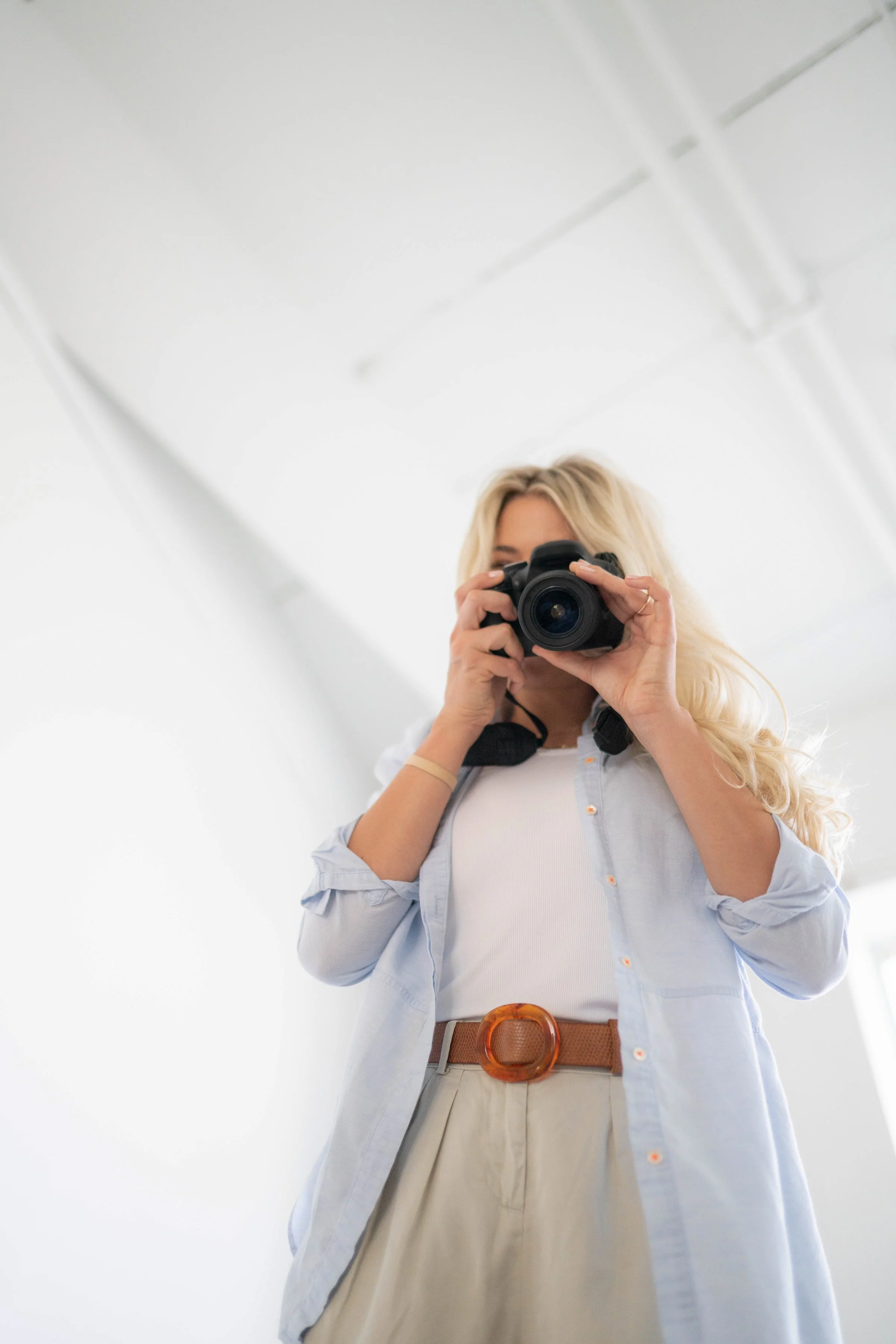 Photographer during photoshoot