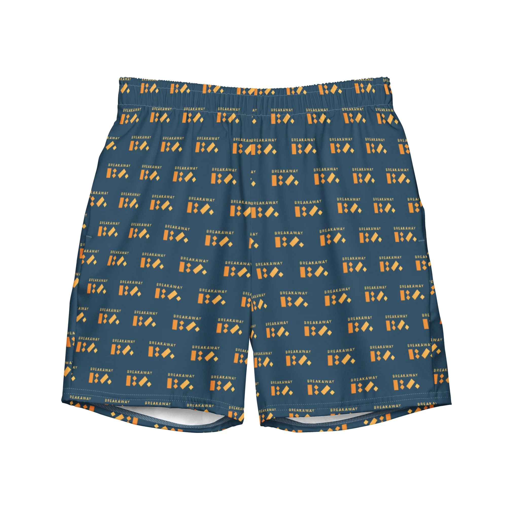 Navy BA Logo Swim Trunks