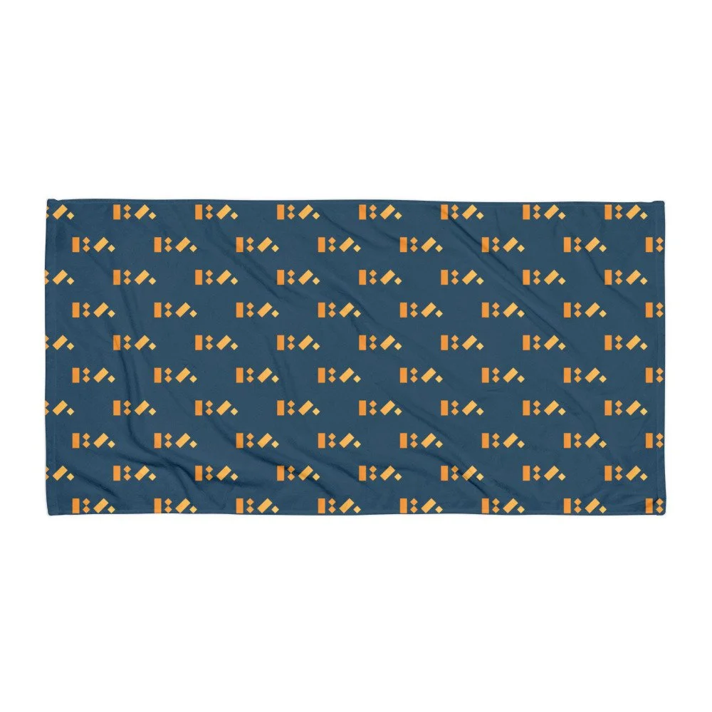 Navy/Orange BA Logo Towel