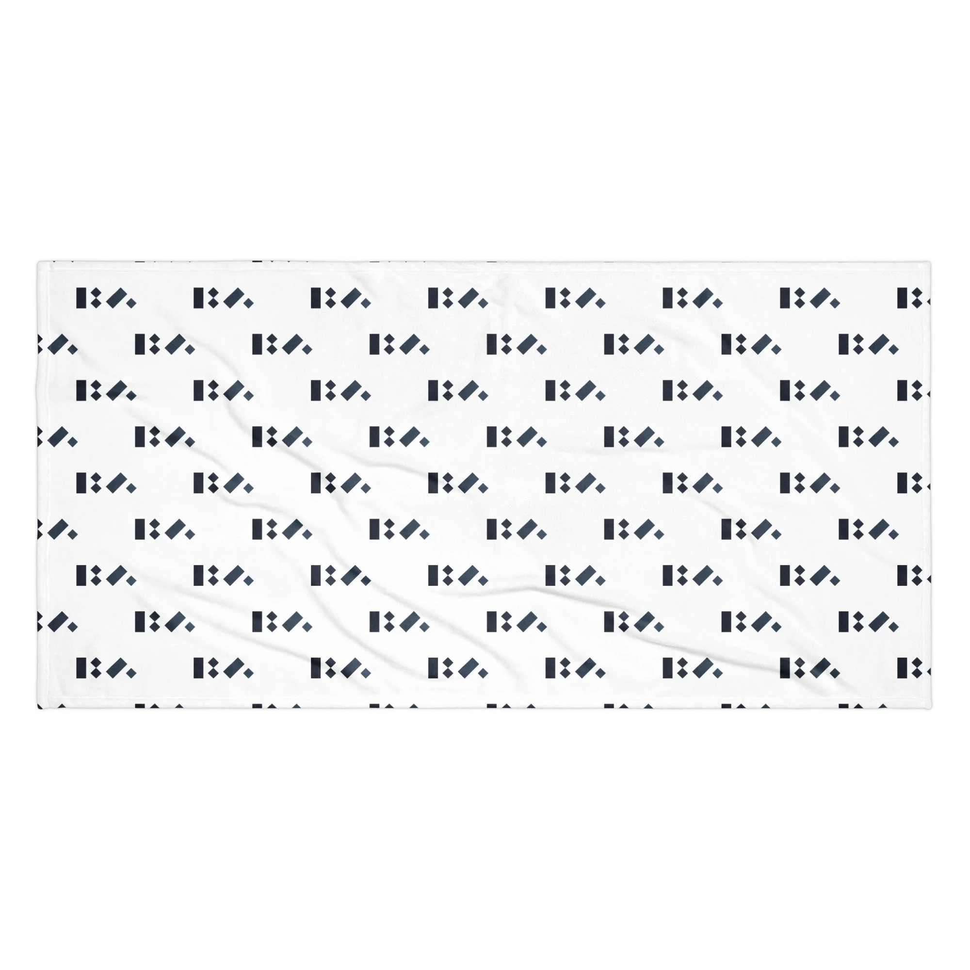 White/Navy BA Logo Towel