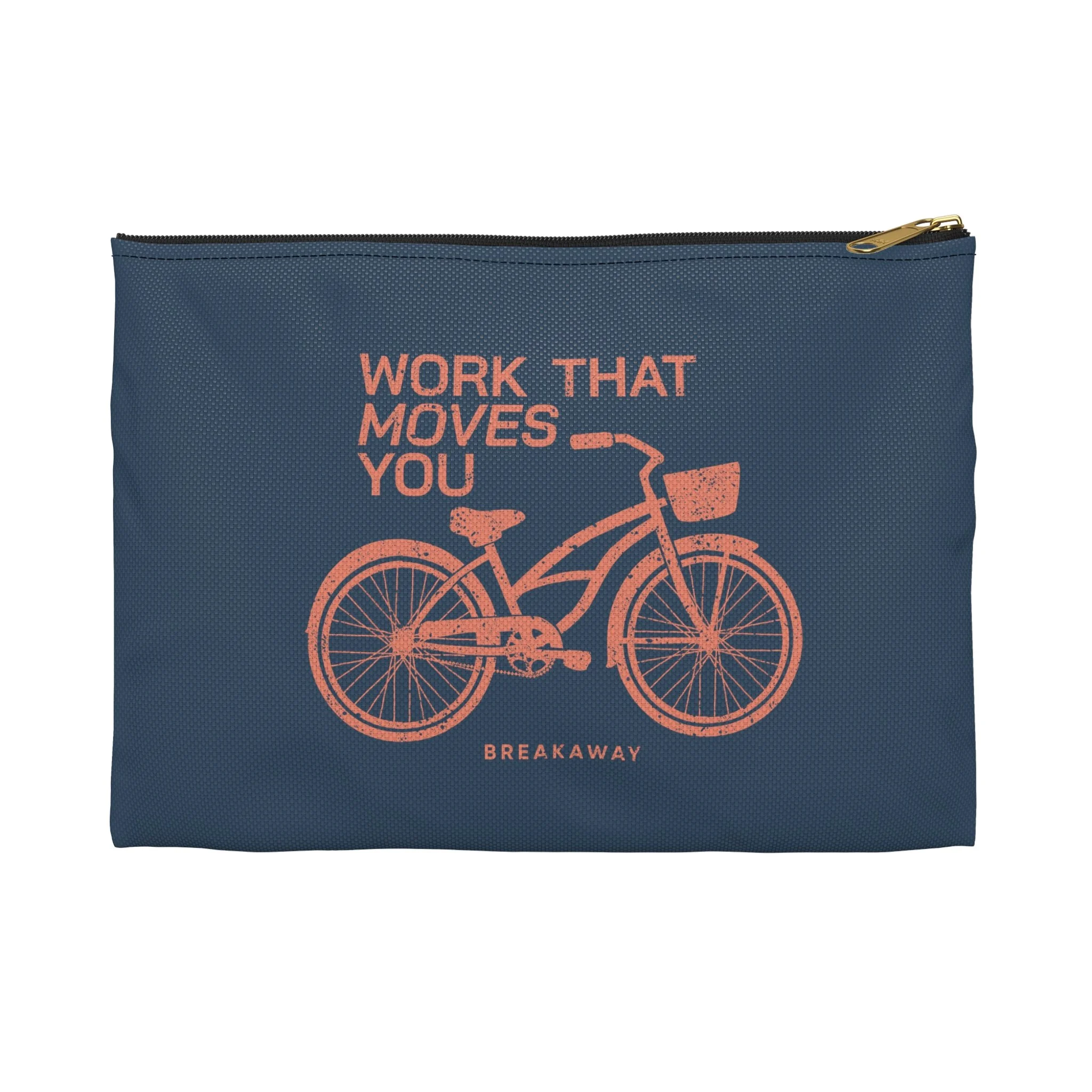 Pink/Navy Work That Moves You Accessory Pouch