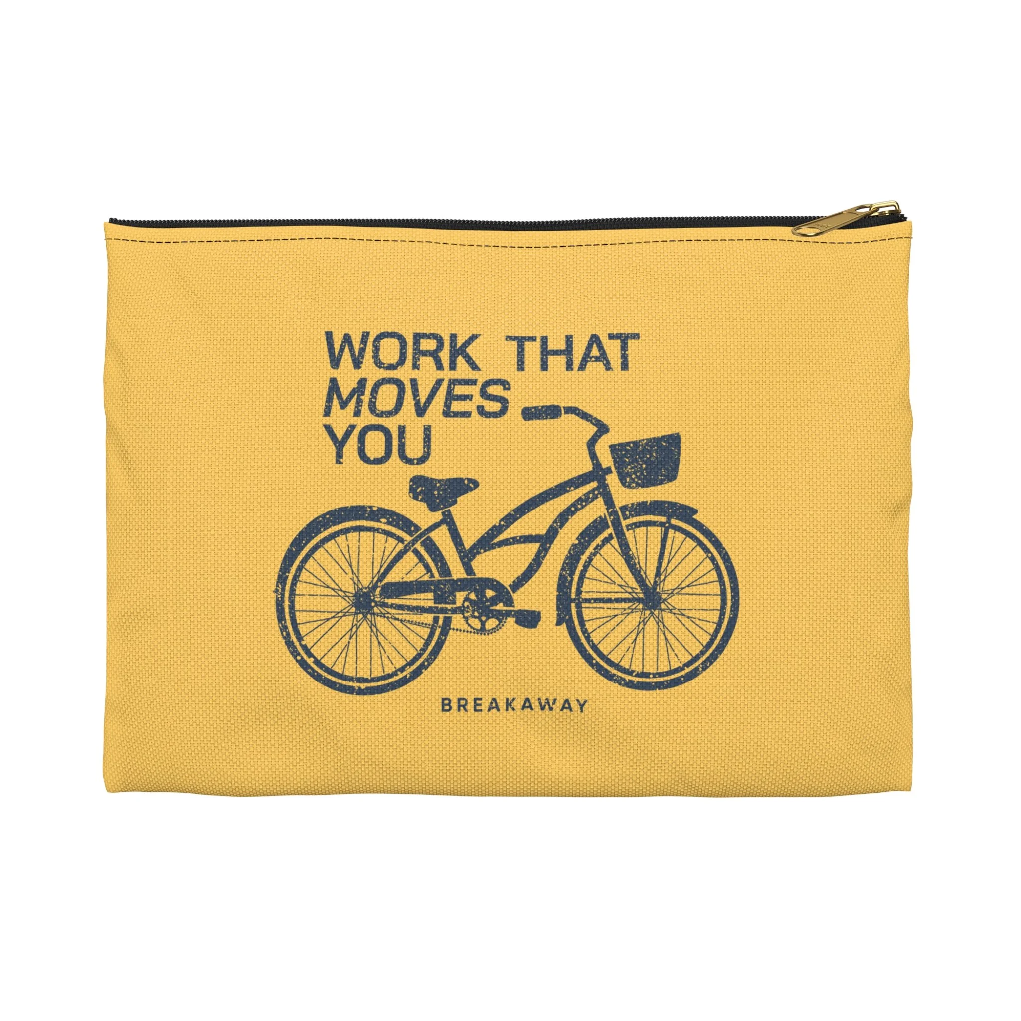 Navy/Yellow Work That Moves You Accessory Pouch