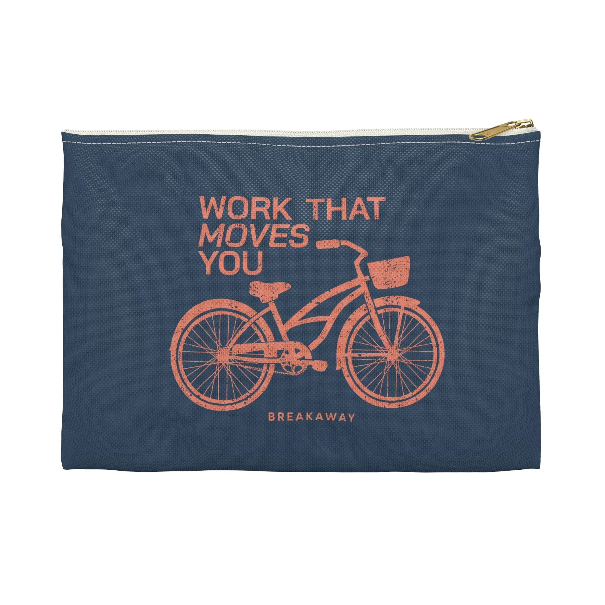 Pink/Navy Work That Moves You Accessory Pouch
