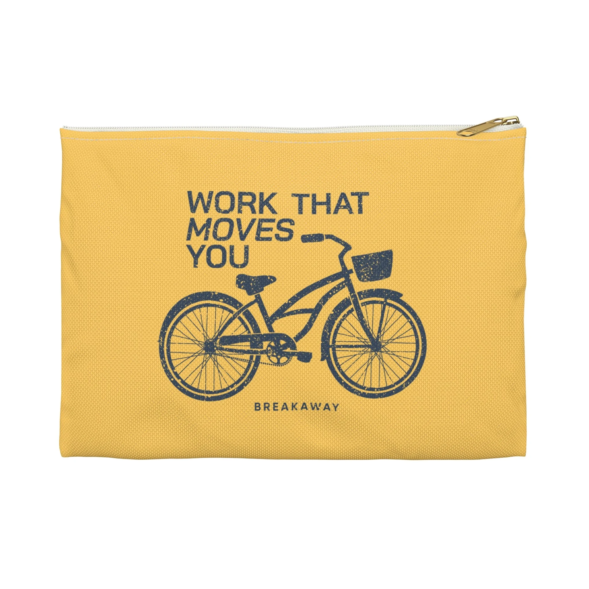 Navy/Yellow Work That Moves You Accessory Pouch