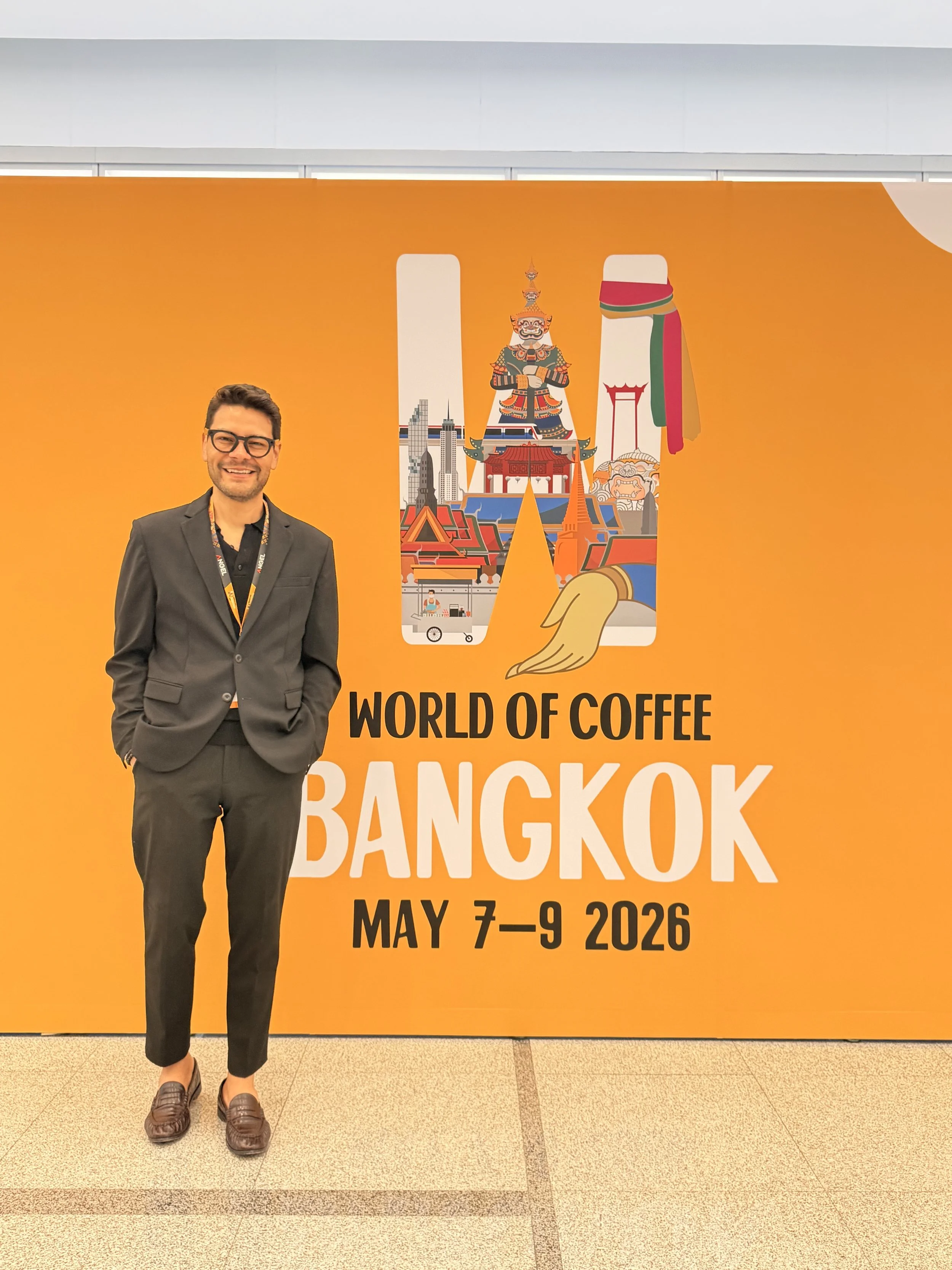 Brandon Peña of 787 Coffee at World of Coffee Bangkok 2026, BITEC.