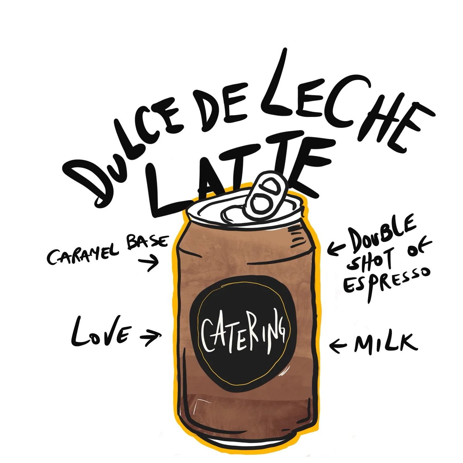 Dulce de Leche Latte Cans Catering | 787 Coffee | NYC, TX, PR