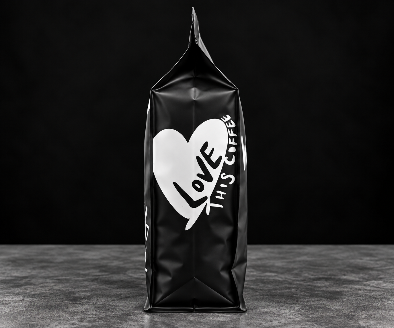 Side of 787 Coffee 5 lb bag with "Love This Coffee" heart illustration, farm-to-cup Puerto Rican coffee for offices and home