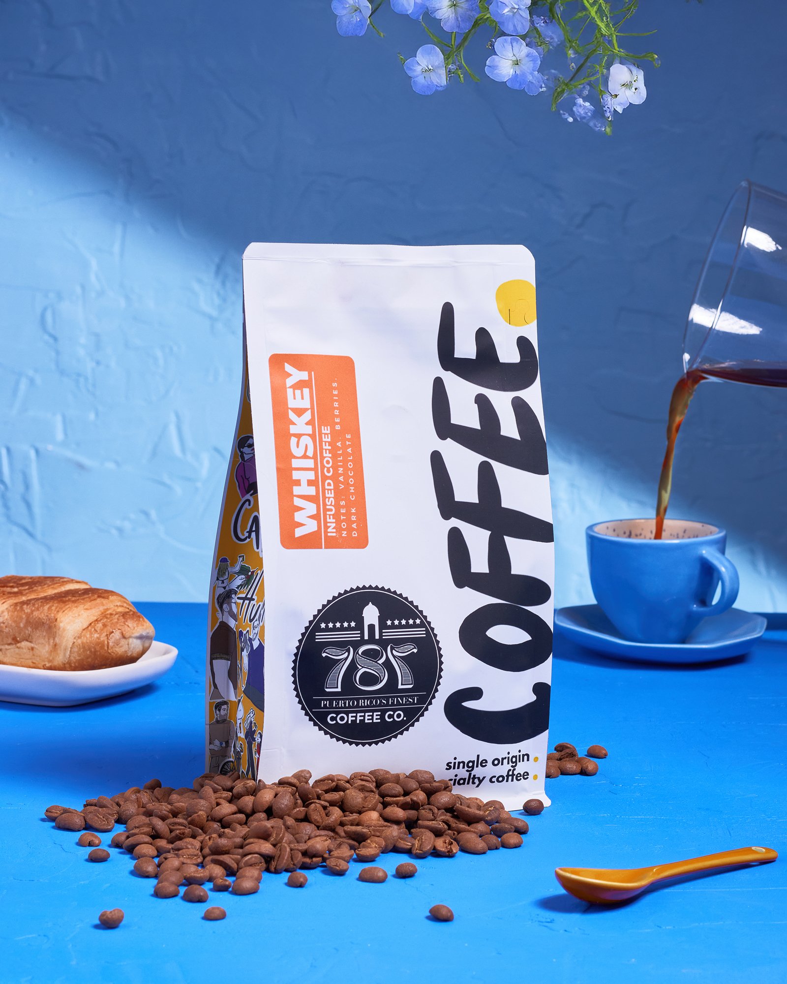 Whiskey Infused Coffee Beans Freshly Roasted 787 Coffee