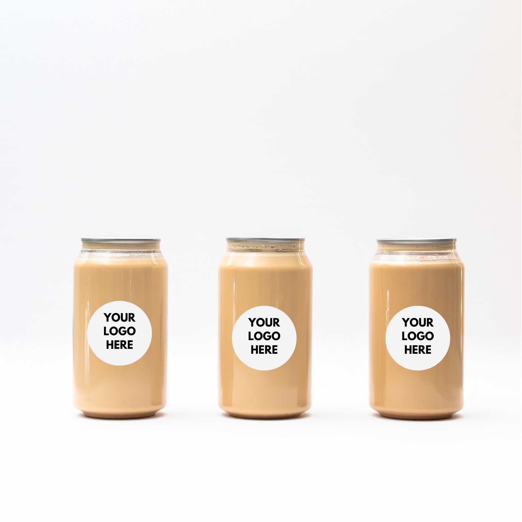 Iced Tres Leches Latte Can with insert you logo sticker for coffee catering by 787 coffee