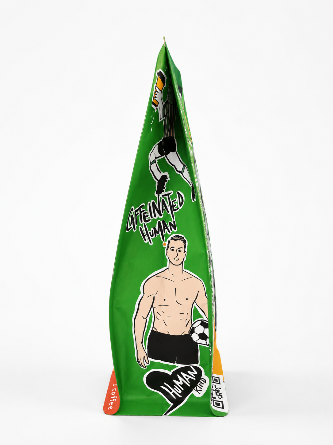 Soccer and Coffee bag side by 787 Coffee — hand-painted fútbol players, passion, Latino Puerto Rican specialty coffee limited edition by Brandon Ivan