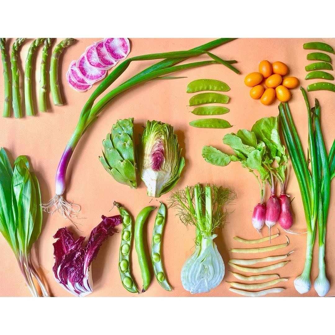 Spring produce is in full swing here at M&amp;G! From snow peas, asparagus, colorful radishes and more our Spring Menu is full of flavor and bursting with green goodness 🌱