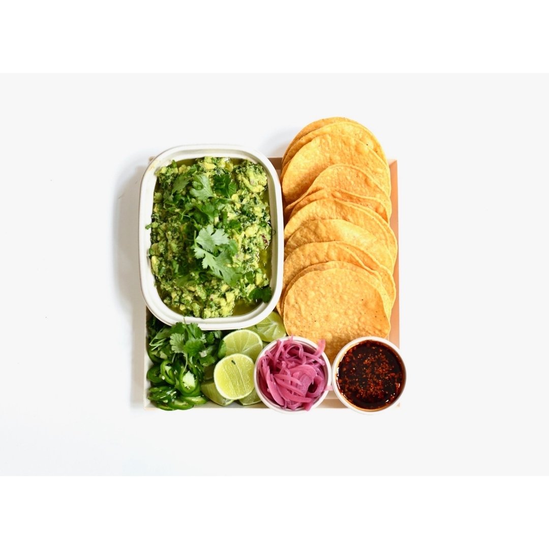 We are getting in the mood for Cinco de Mayo with our tasty Guacamole &amp; Tostada combo! 🥑🎉 Think fresh guacamole, paired with crispy tostadas, zesty lime, pickled onions, chili crisp and jalape&ntilde;os for those who like an extra kick. Availab