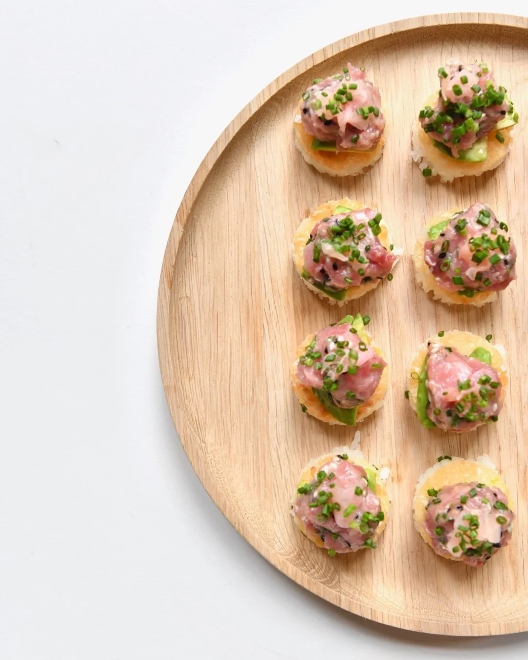 Up close and personal with our Tuna &amp; Crispy Rice Canape. The kind of bite that makes people ask, &ldquo;Wait&hellip; who catered this?&rdquo; 🤤🥂
