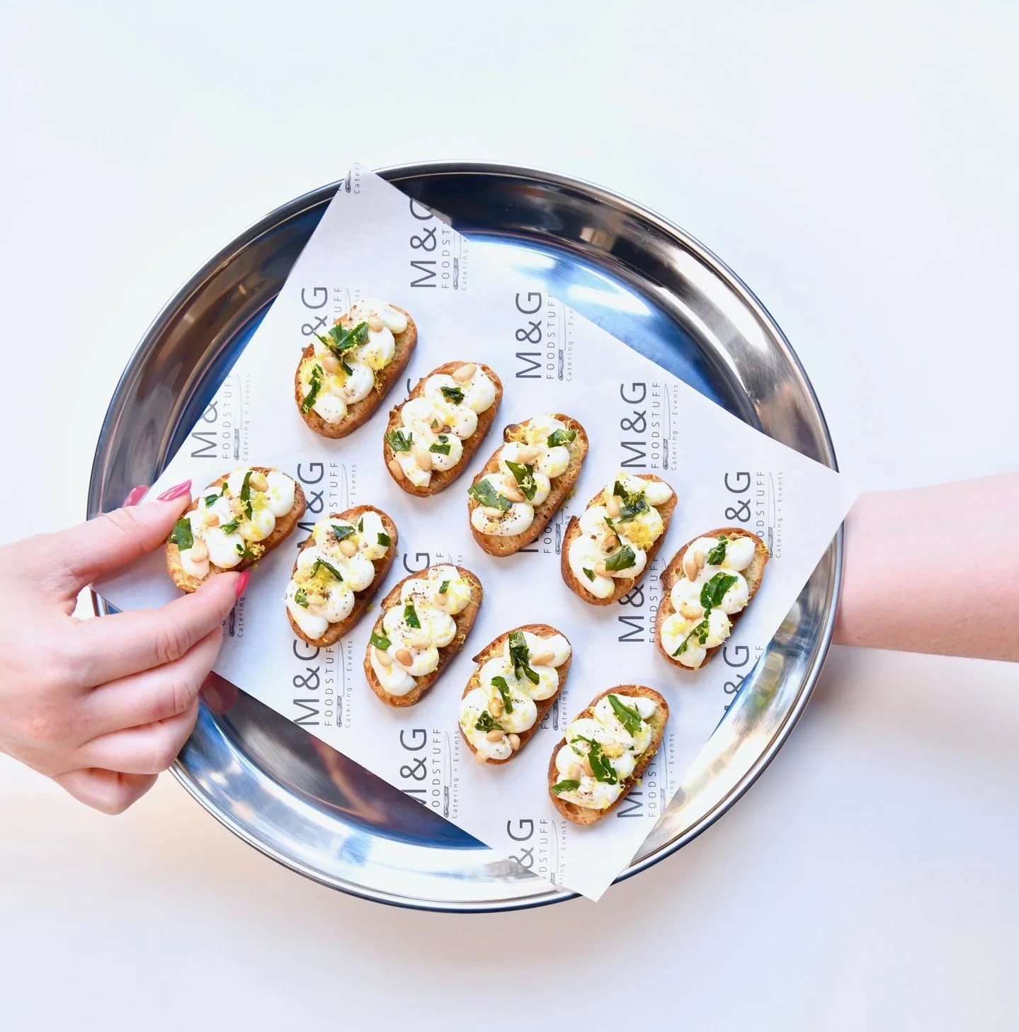 New for Spring 🌿
Ricotta Toast with whipped ricotta, lemon, herbs, and toasted pine nuts &mdash; light, bright, and designed for cocktail hour season ahead.