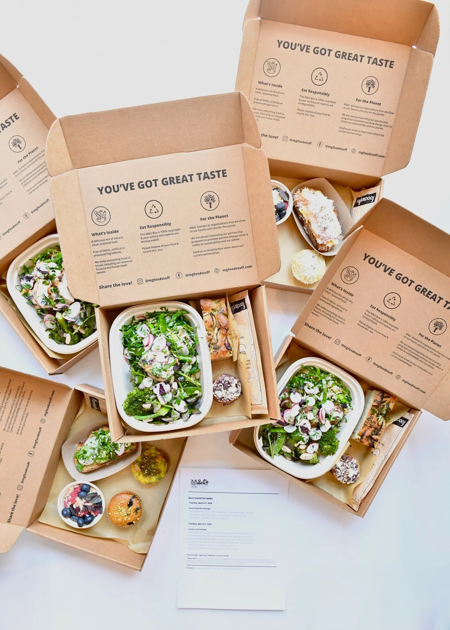 Individual boxes for Breakfast, Lunch &amp; Dinner that are anything but ordinary. ✨Designed to look good and taste even better.