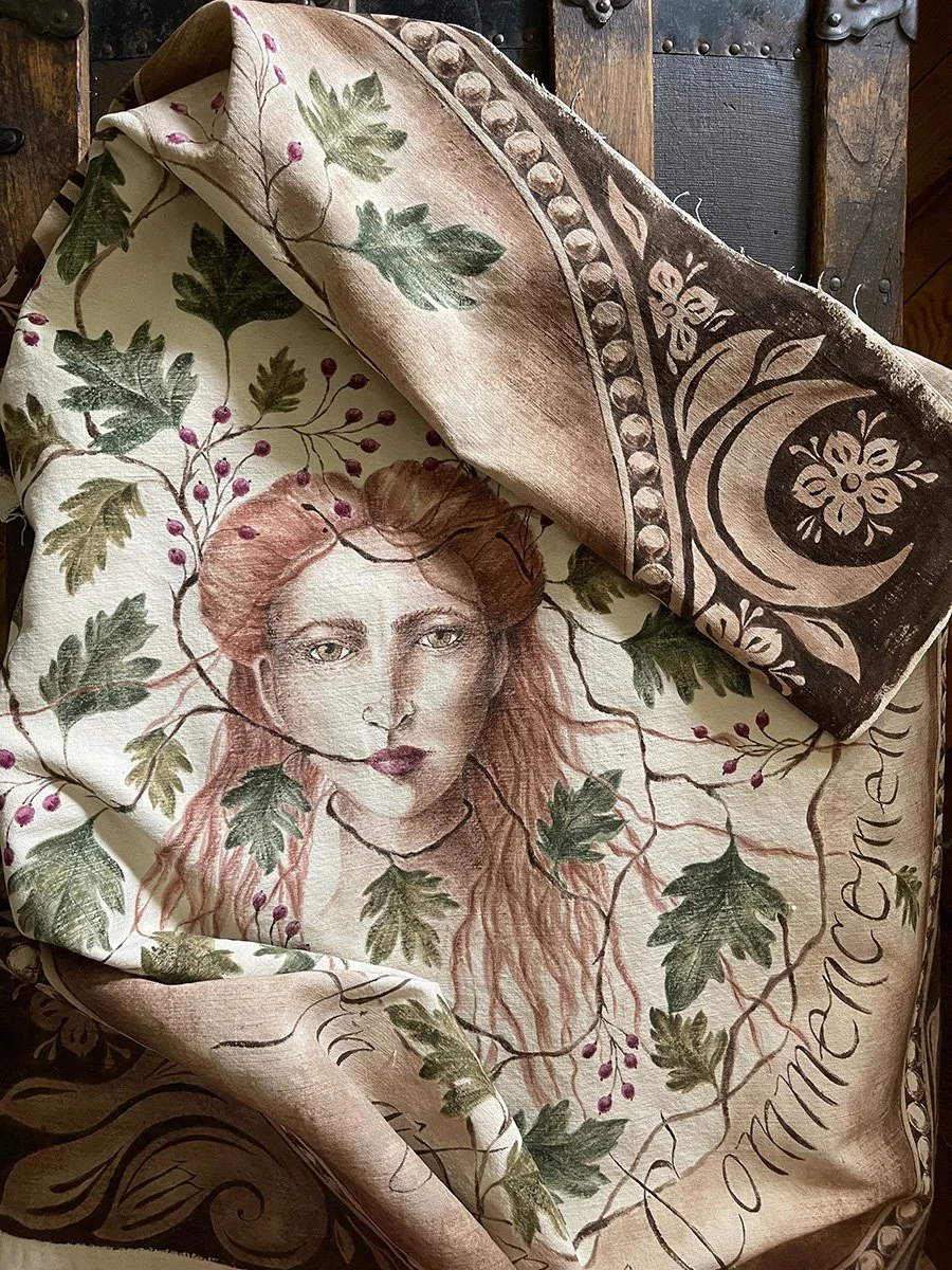 Hauthorne Queen tapestry by Phoebe Stout for Talufane