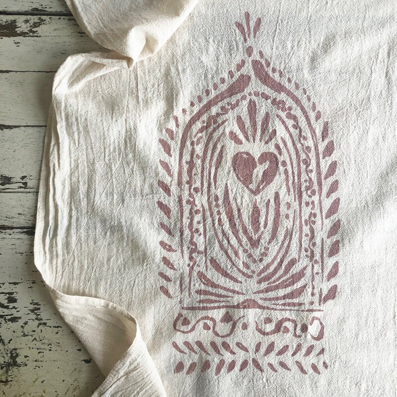 Love Altar printed cotton towel by Untold Imprint / Talufane
