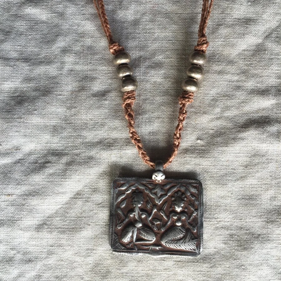 Ganesha &amp; Parvati antique amulet necklace by Untold Imprint