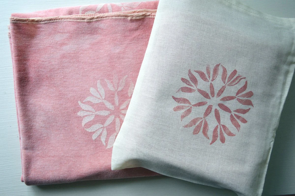 naturally dyed baby blanket by Untold Imprint