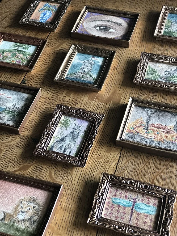 original mini paintings by Phoebe Stout for Talufane