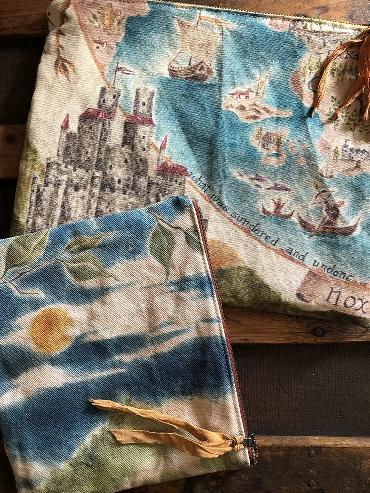 medieval fantasy maps and landscape bags by Talufane